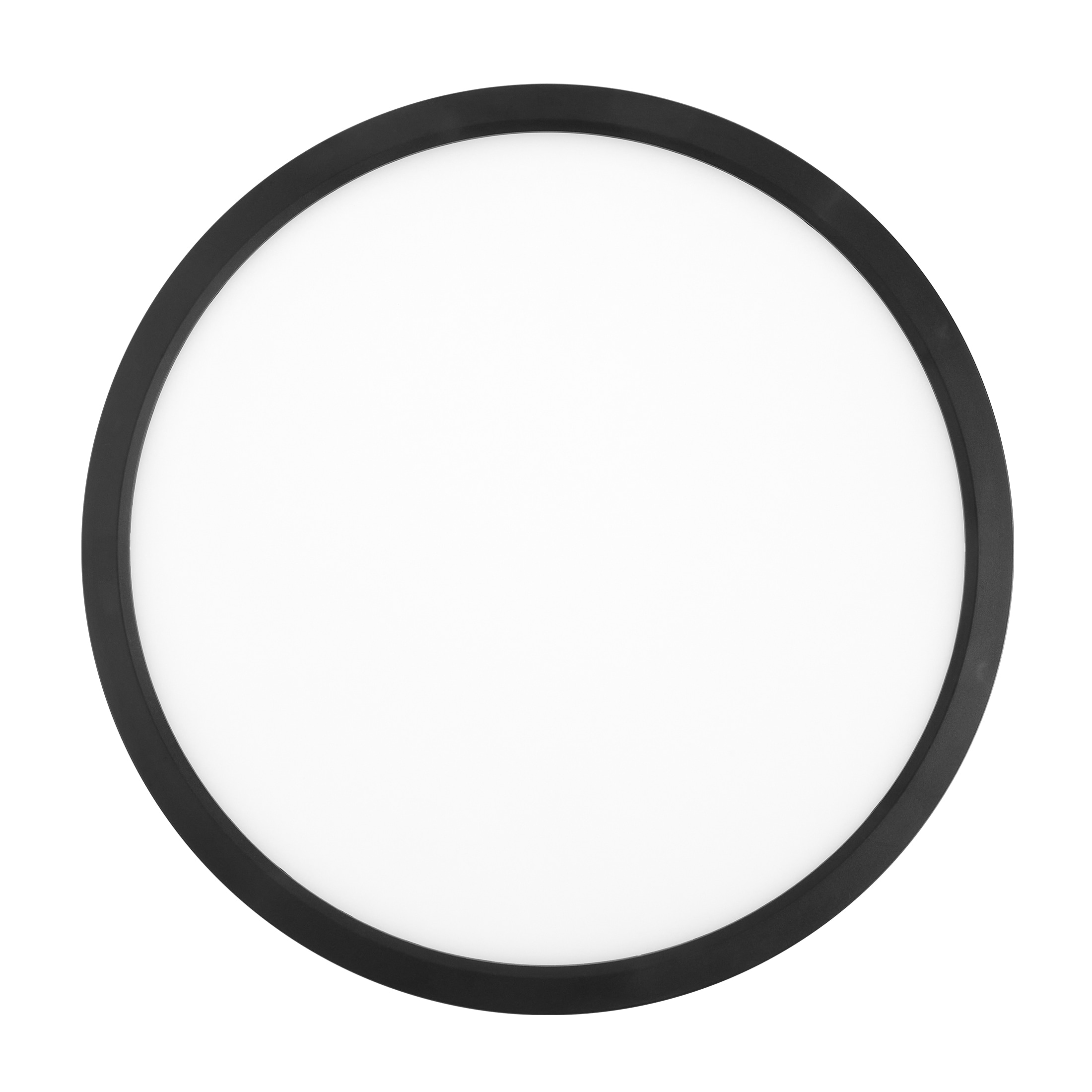 14-Inch Black Aluminum Round LED Flush Mount Ceiling Light