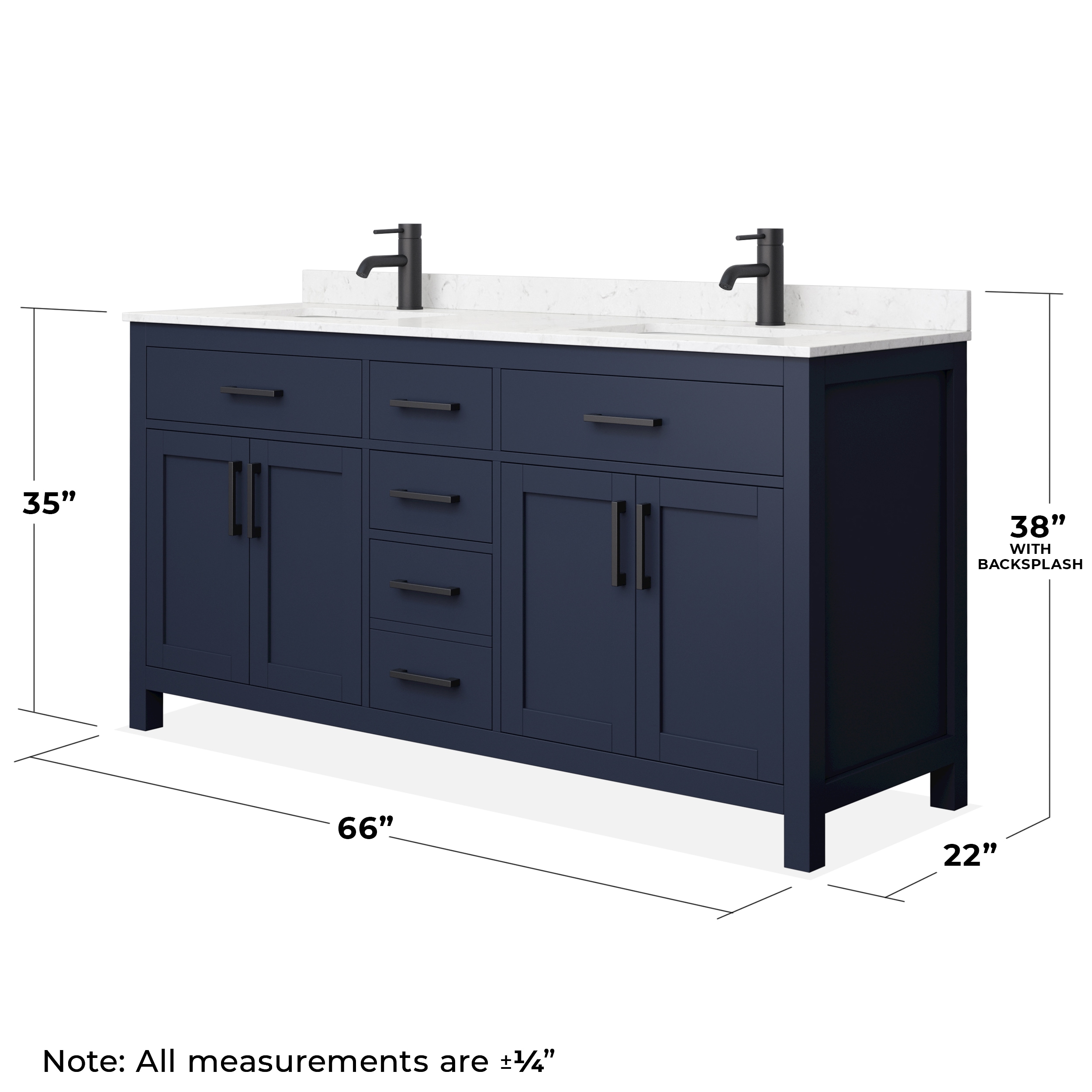 Wyndham Collection WCG242466DBBCCUNSMXX Bath-Vanity-Combo - View #5