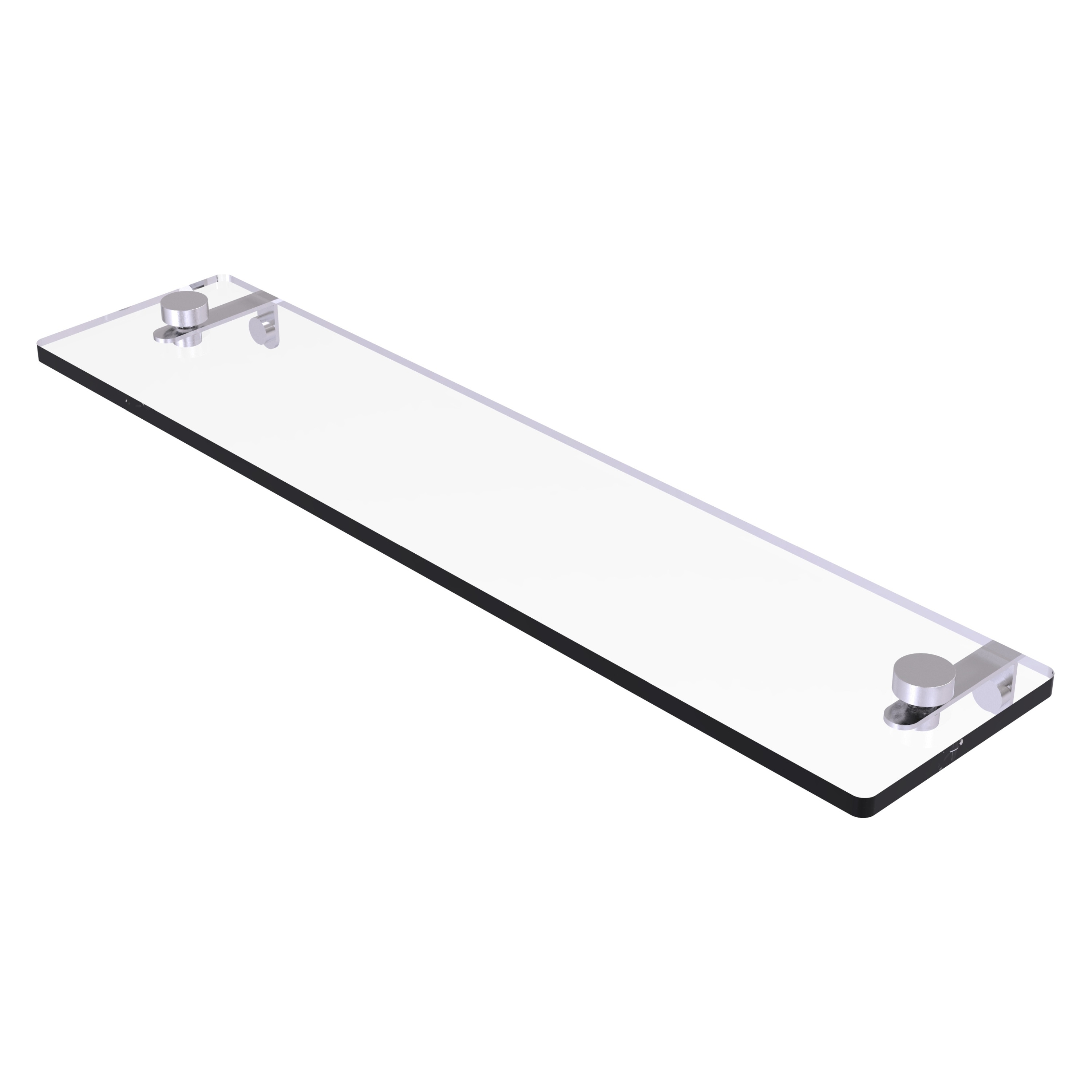 Allied Brass NS-1/22-SCH Satin Chrome Wall mount Bathroom Shelf ( 22-in x 2-in x 5-in )
