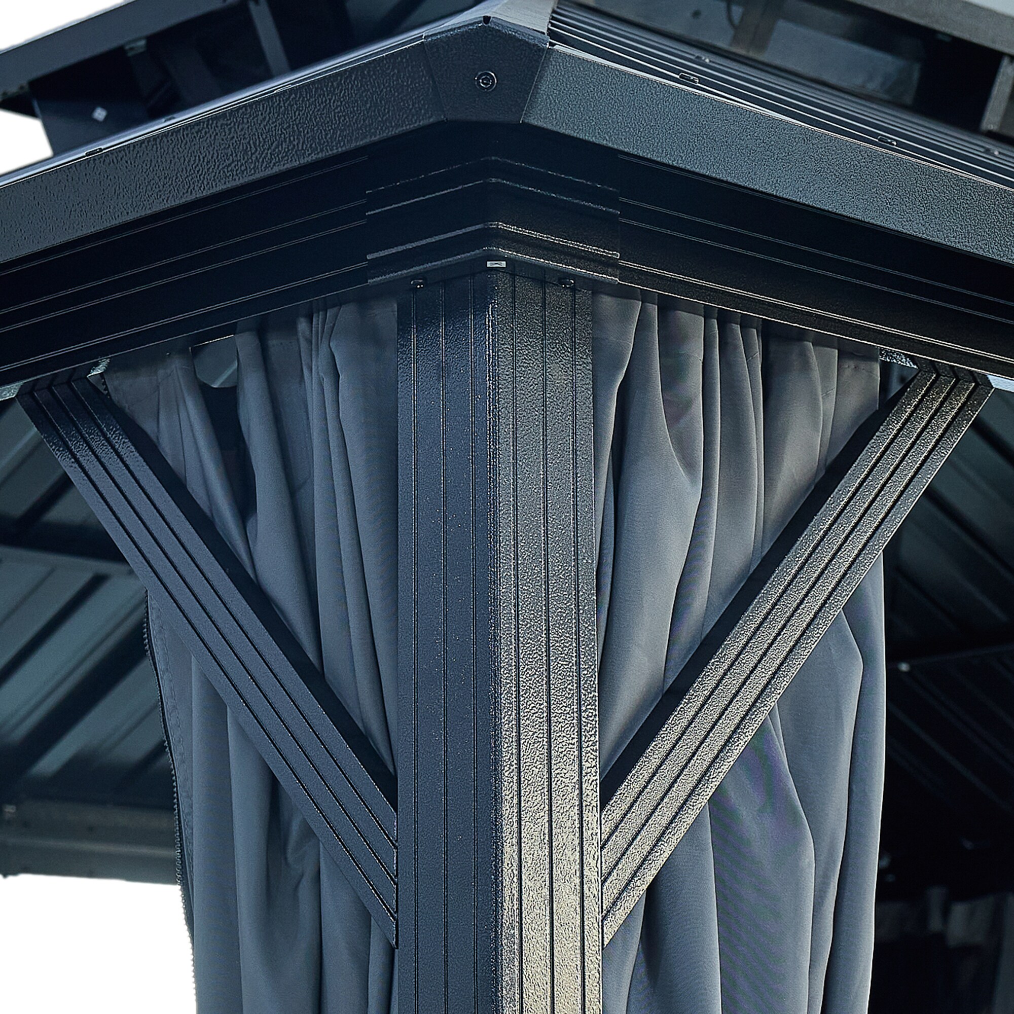 SINOFURN SYE350008GY Wood-Resin-Gazebos - View #3