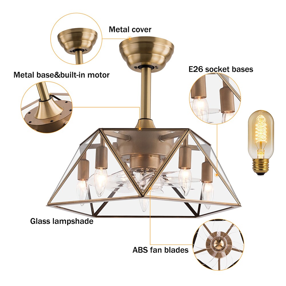 Oukaning 18.5-in Gold Pentagon 6-speed Timing Reverse Indoor 