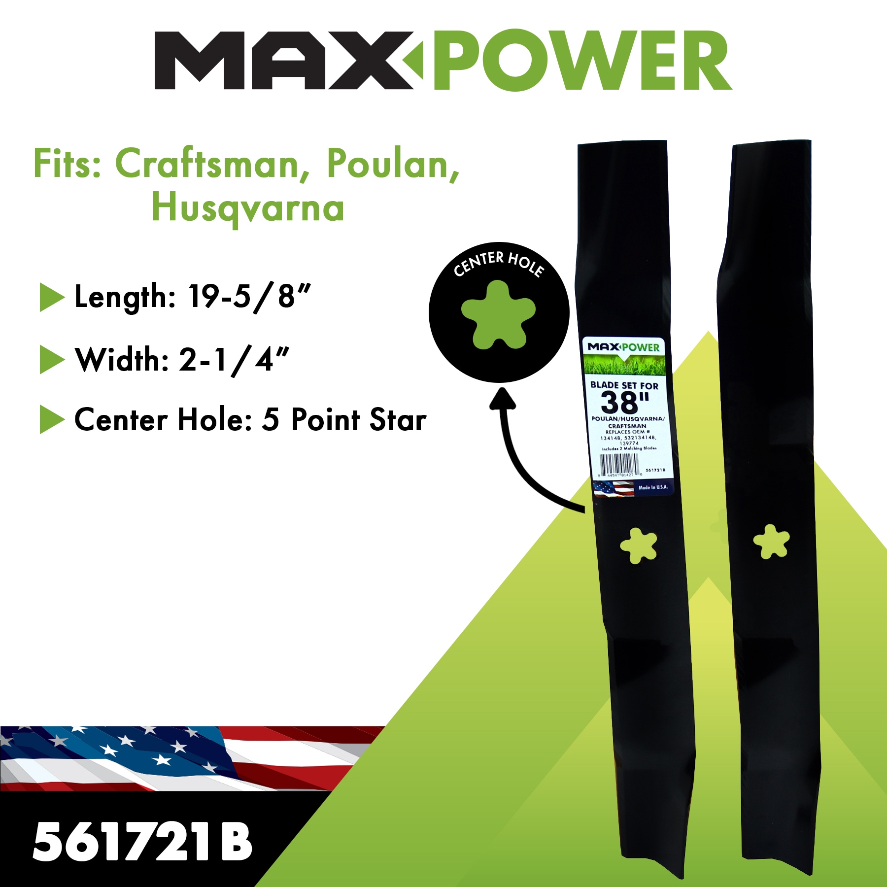MaxPower 561721B Ope-Mower-Blades - View #2