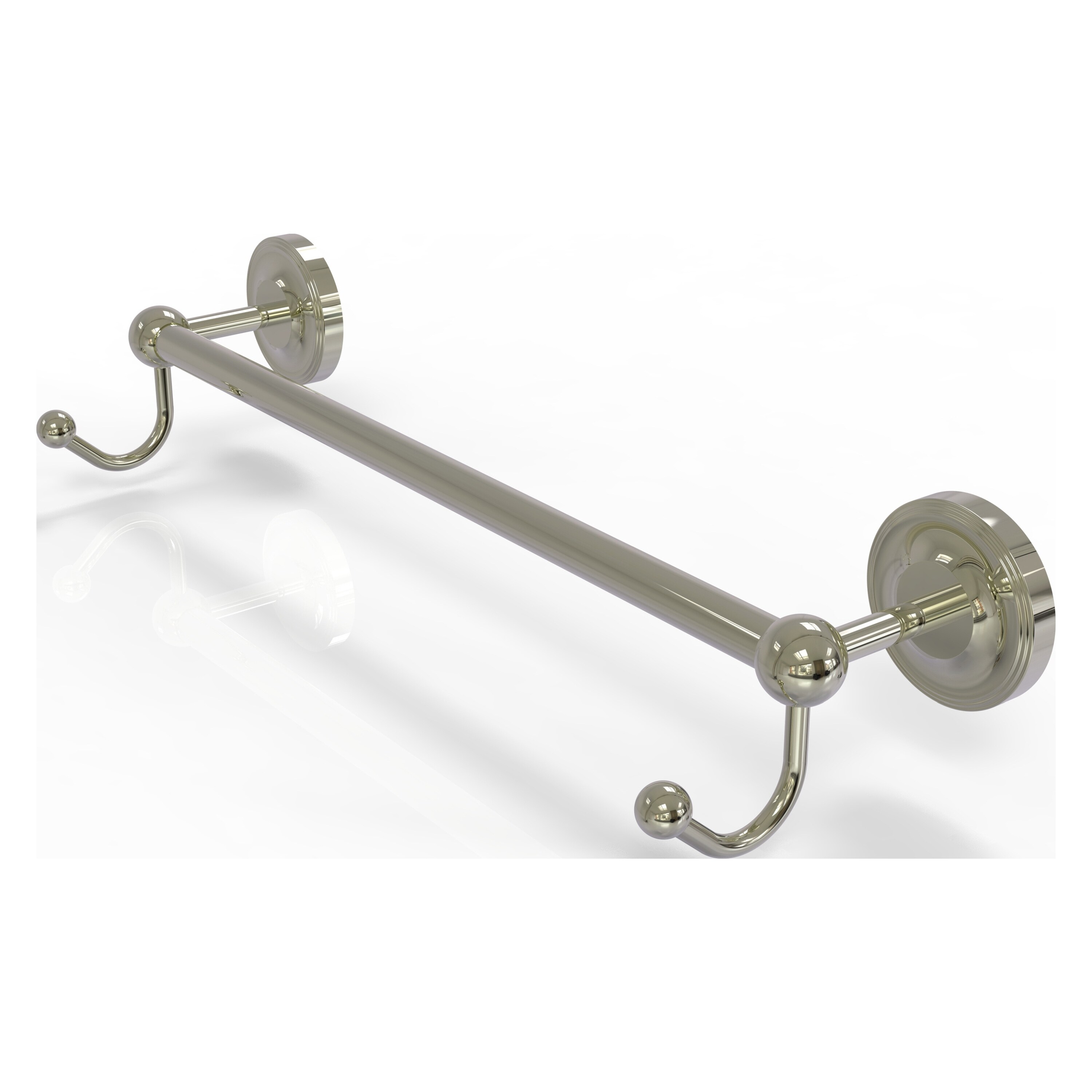 Allied Brass PR-41-30-HK-PNI Prestige Regal 30-in Polished Nickel Wall mount Single Towel Bar