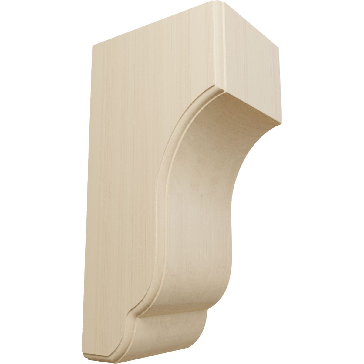 Ekena Millwork COR05X07X14CPRW 5.75-in x 7-in x 14-in Unfinished Rubberwood Wood Paintable/Stainable Corbel