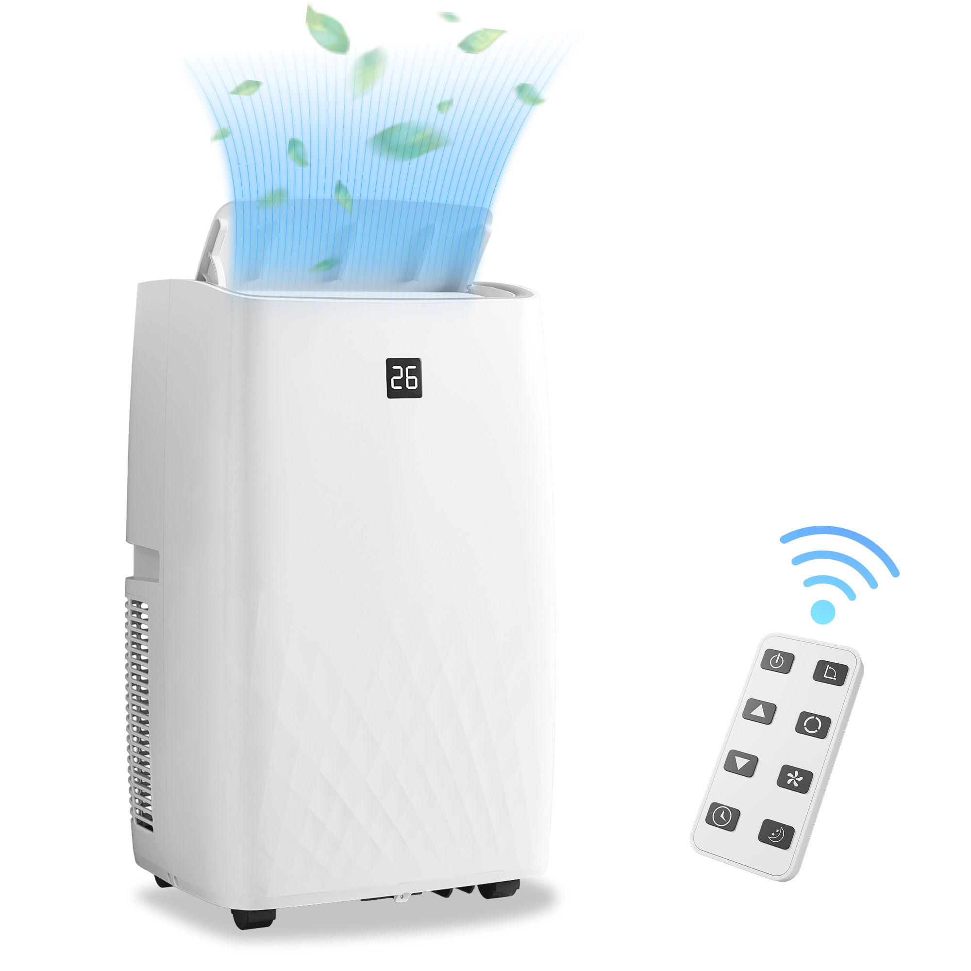 GAOMON Portable Air Conditioner 14000 BTU- Cools 750 Sq.Ft- Quiet with Dehumidifier Sleep Mode Timer Remote- White