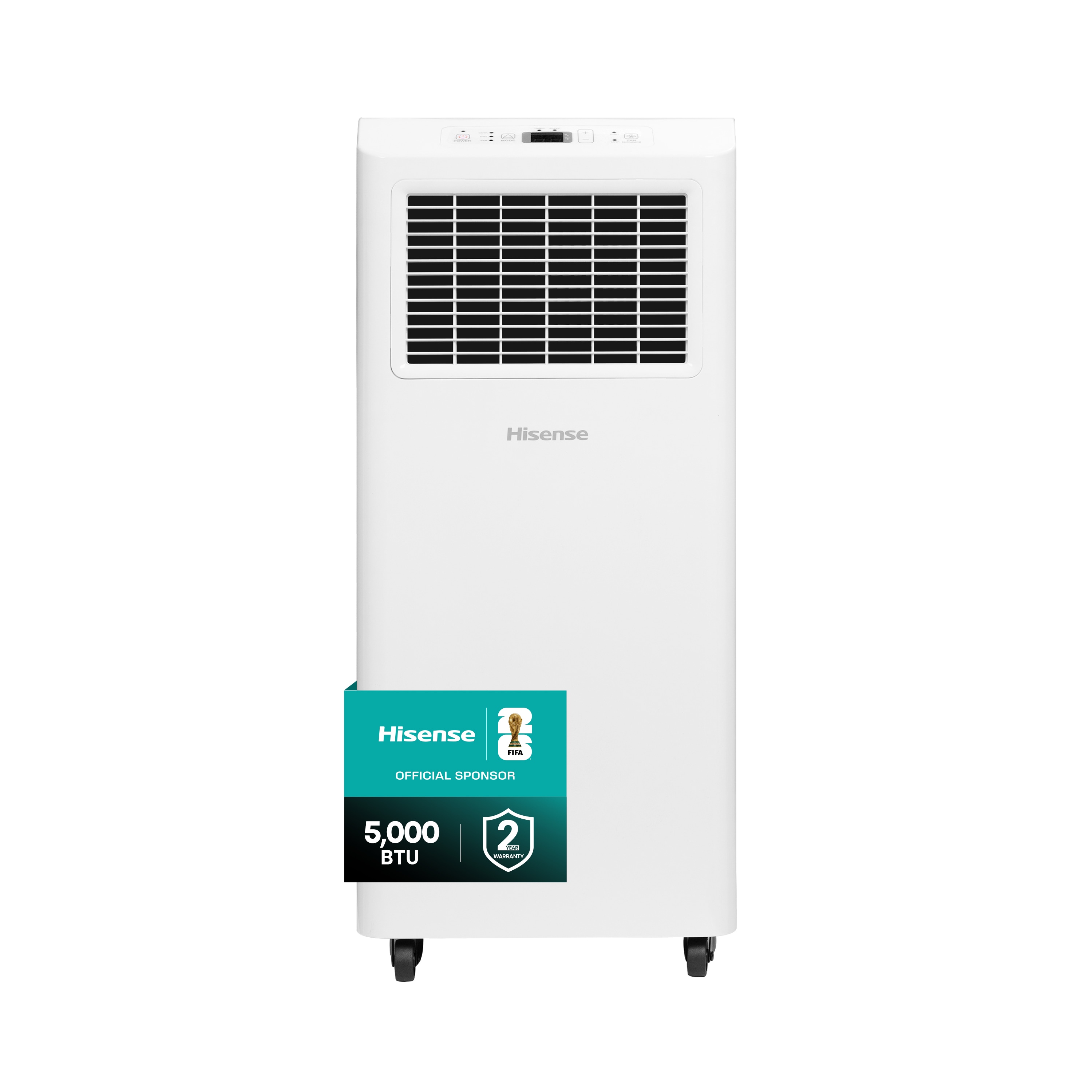 Hisense AP0525CR1W 5000 BTU DOE 115-Volt Vented Small Room Portable Air Conditioner Remote Included