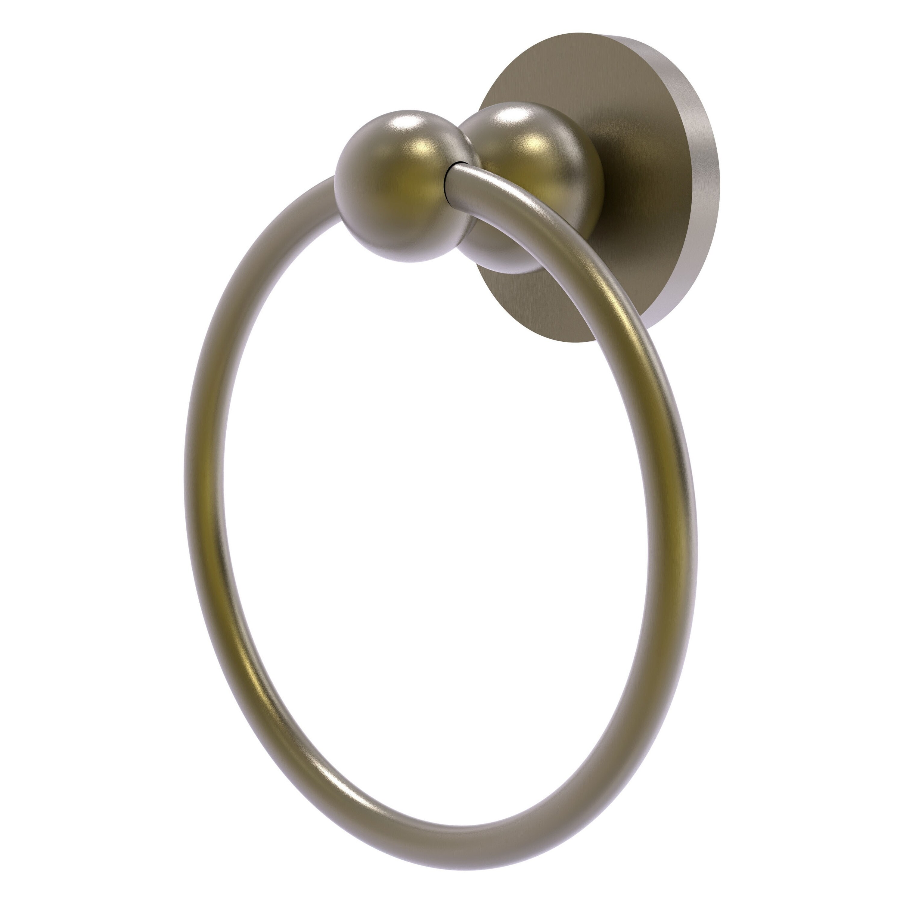 Allied Brass BL-16-ABR Bolero Antique Brass Wall mount Single Towel Ring