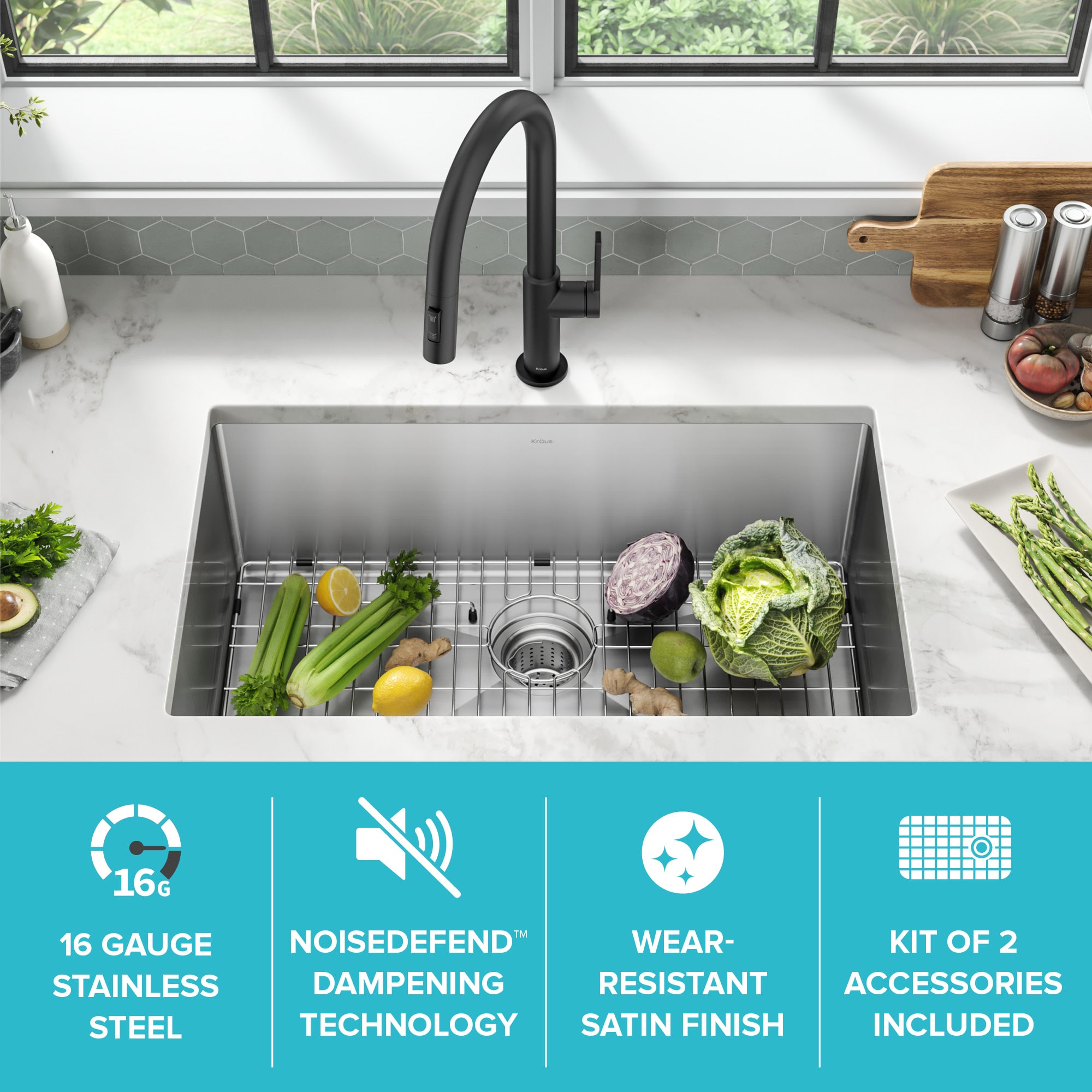 Kraus KHU100-30 Kitchen-Sinks - View #2