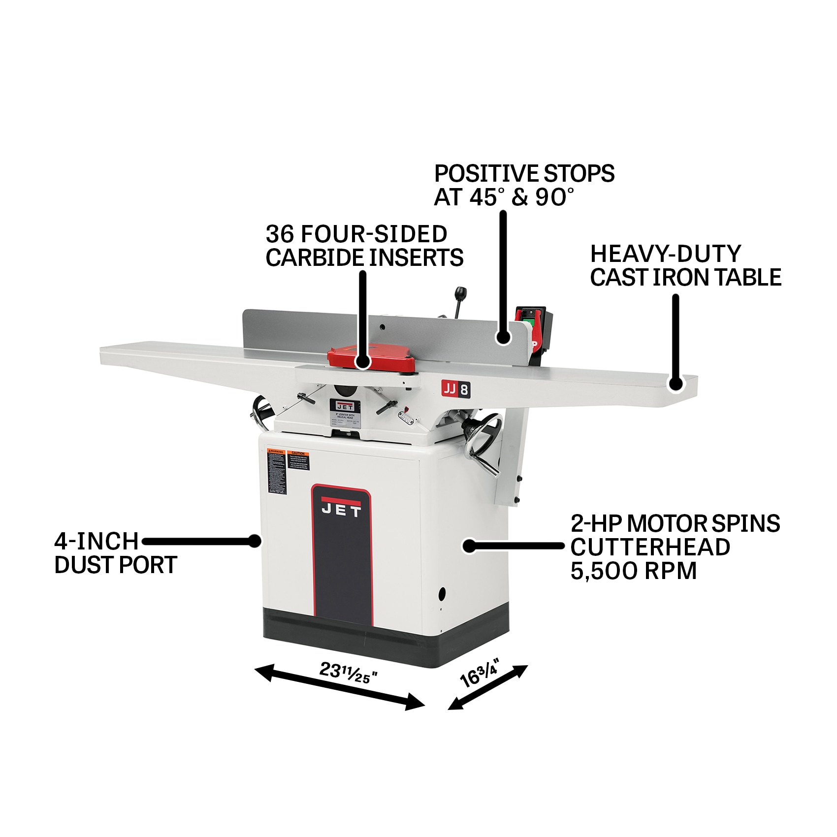 JET JT9-718250K Bench-Jointers - View #2
