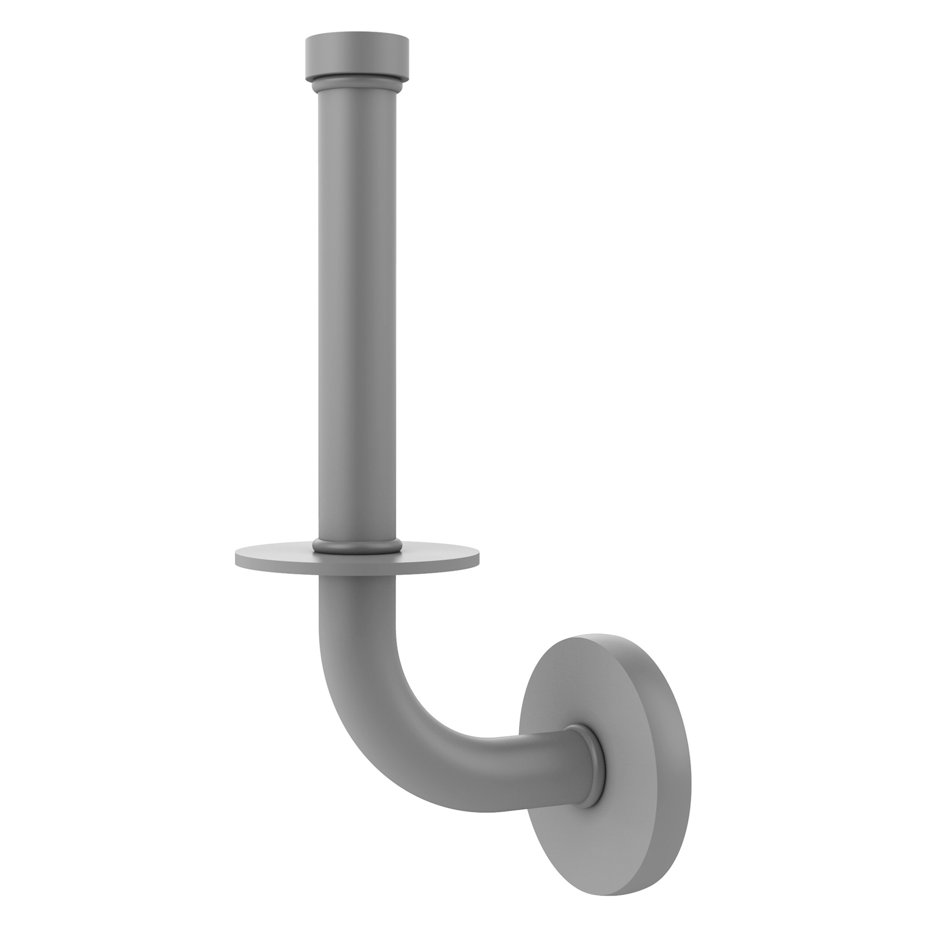 Allied Brass RM-24U-GYM Remi Matte Gray Wall mount Single post Toilet Paper Holder 1 -Rolls with Storage