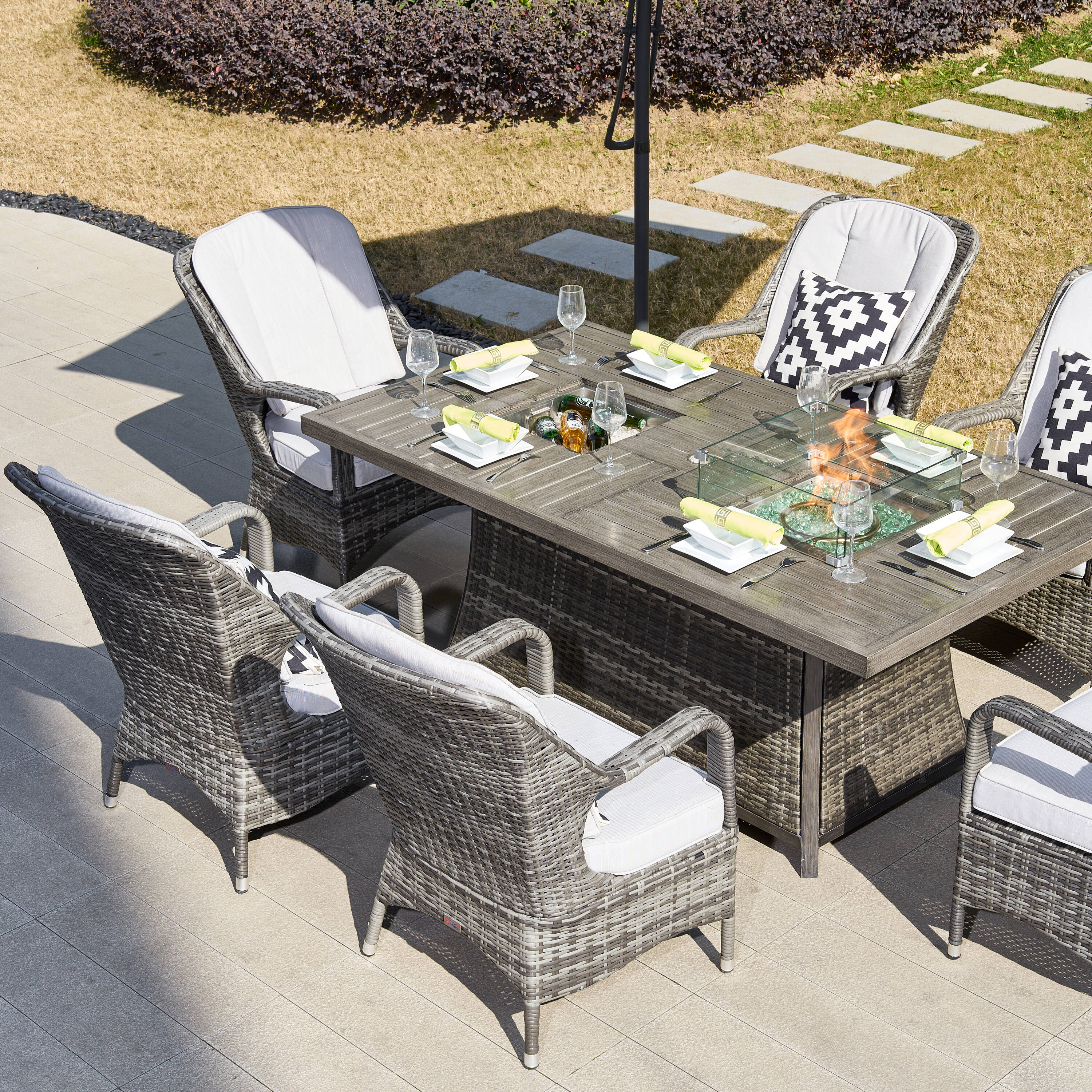Direct Wicker DWG-1106FI-GR Patio-Dining-Sets - View #6
