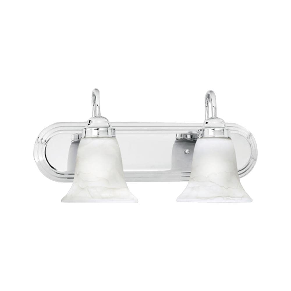 Thomas Lighting SL75824 Homestead 18-in 2 -Light Polished Steel Transitional Vanity light