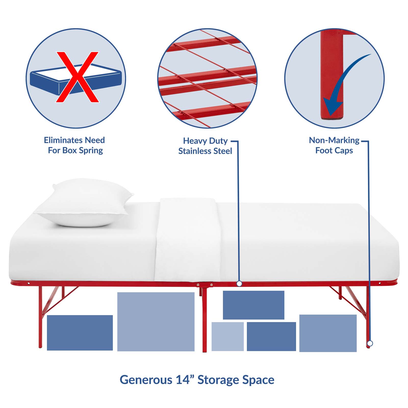 Modway MOD-5427-RED beds - View #2