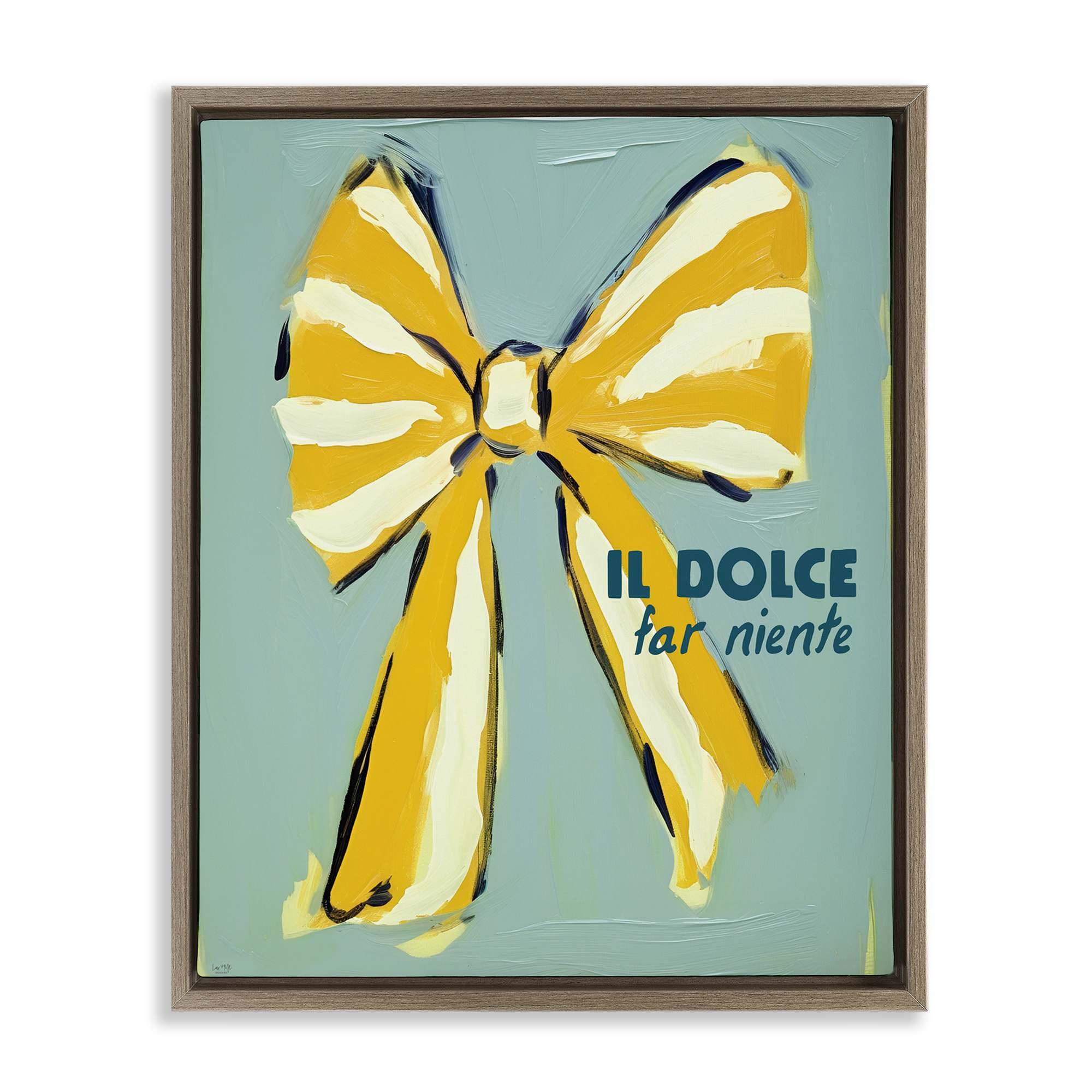 Stupell Industries BS-739-FFE-24X30 Relaxing Italian Phrase Brown Framed Floater Canvas Wall Art By Lux + Me Designs 25 x 31