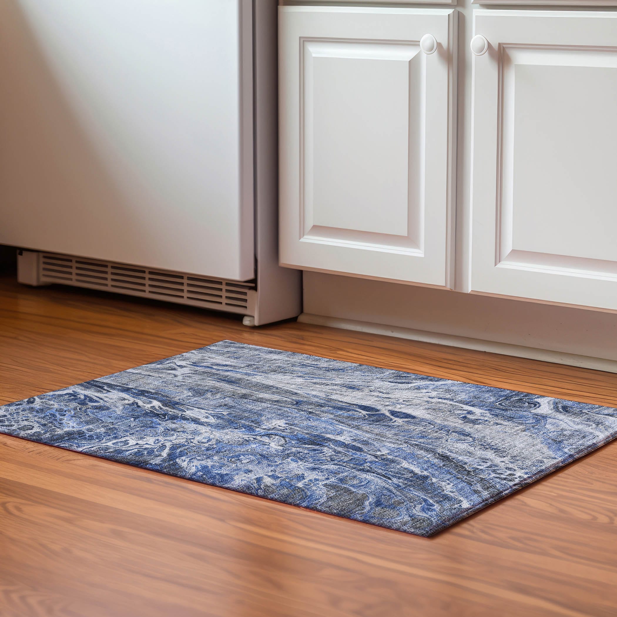 Addison Rugs AMF602BU20X30 Mayfield AMF602BU 2 x 3 (ft) Loomed Polyester Blue Rectangular Indoor Geometric Machine washable Area rug