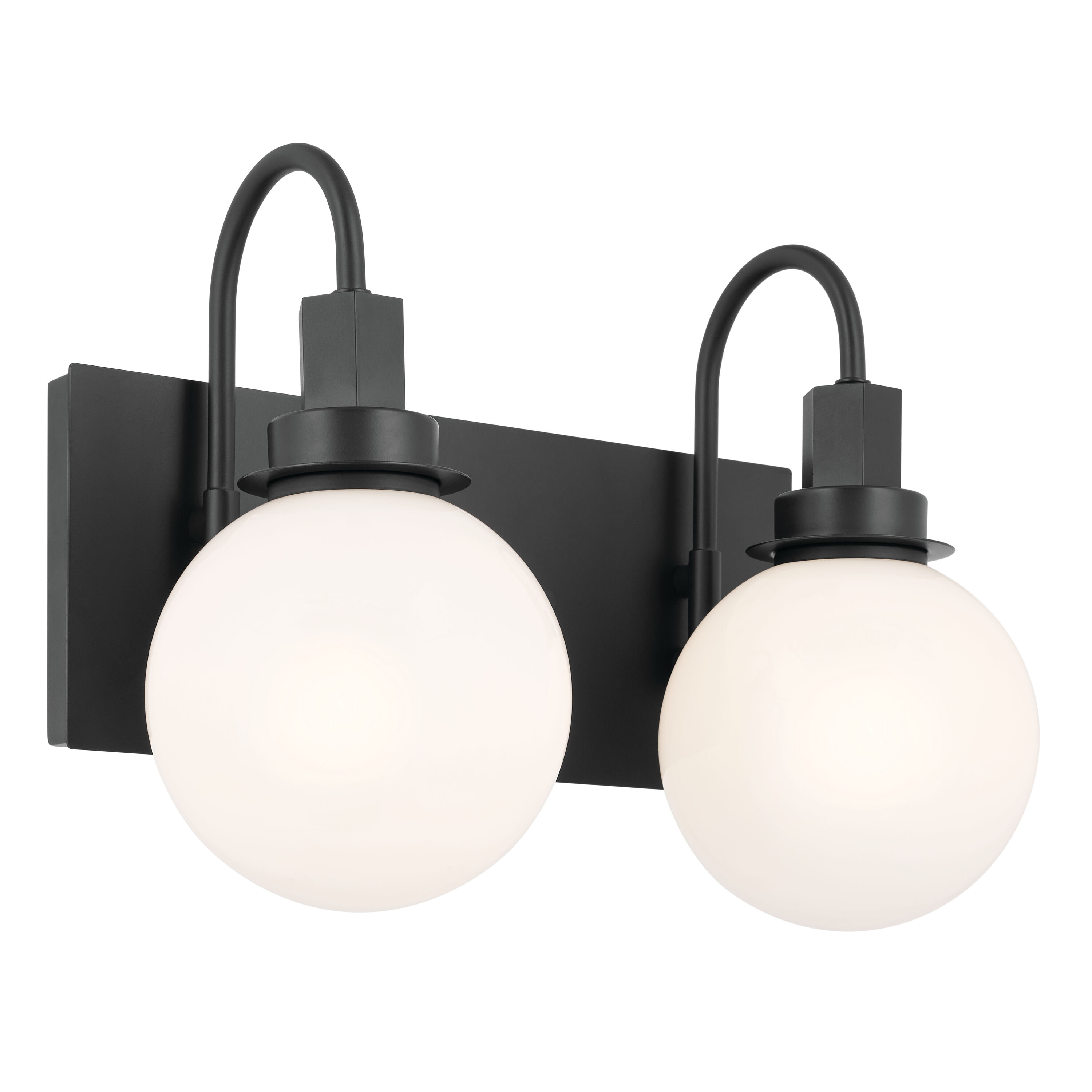Kichler 55150BK Hex 14.25-in 2 -Light Black Modern/contemporary Vanity light
