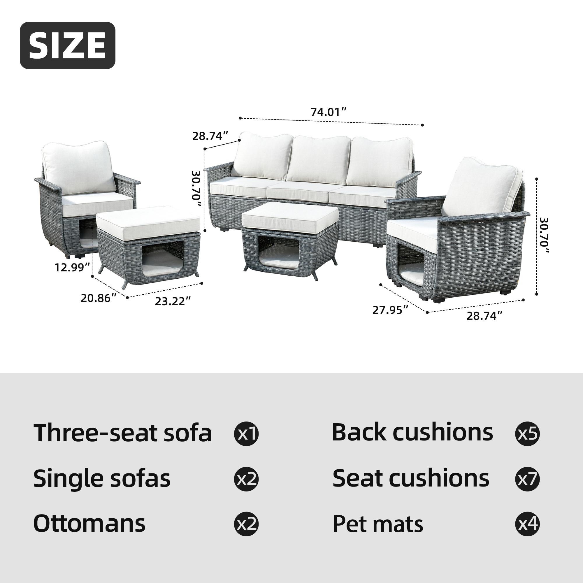 Ovios BP602 Patio-Conversation-Sets - View #7