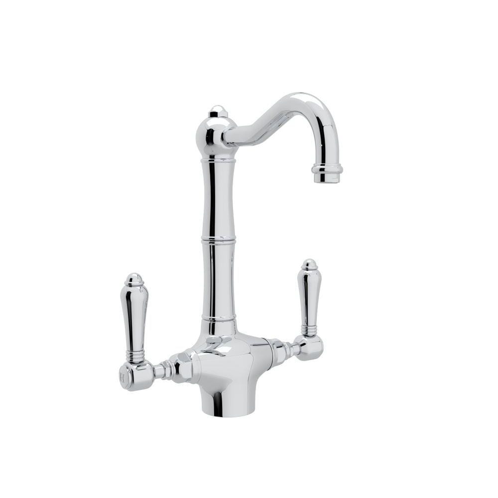 Country Kitchen Polished Chrome Double Handle High-arc Kitchen Faucet | - Rohl A1680LMAPC-2