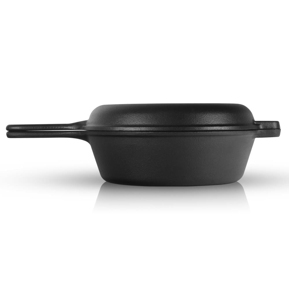 Commercial CHEF Pre-Seasoned 3 Qt. Cast Iron Dutch Oven with