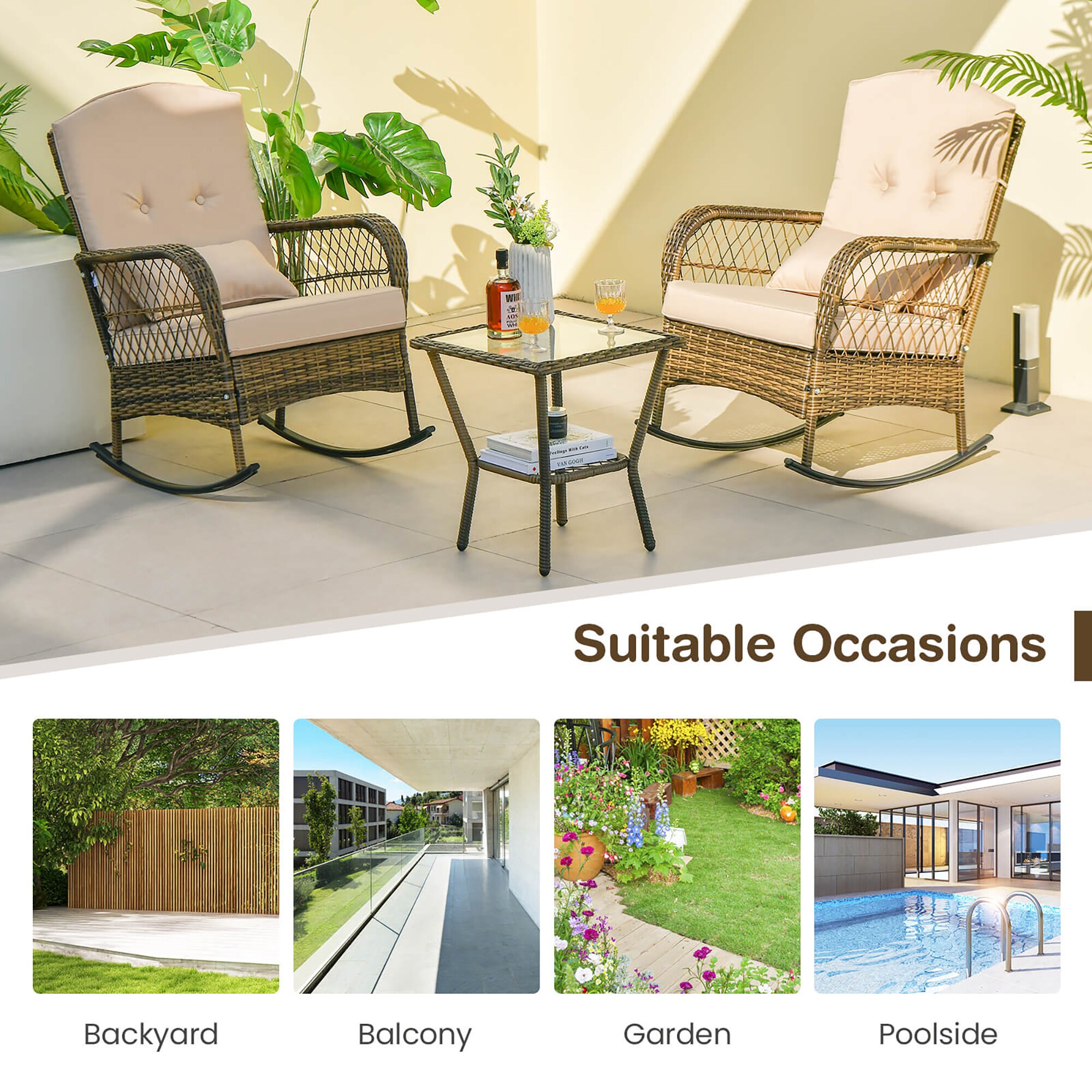 Forclover HYFL-976MS Patio-Conversation-Sets - View #3