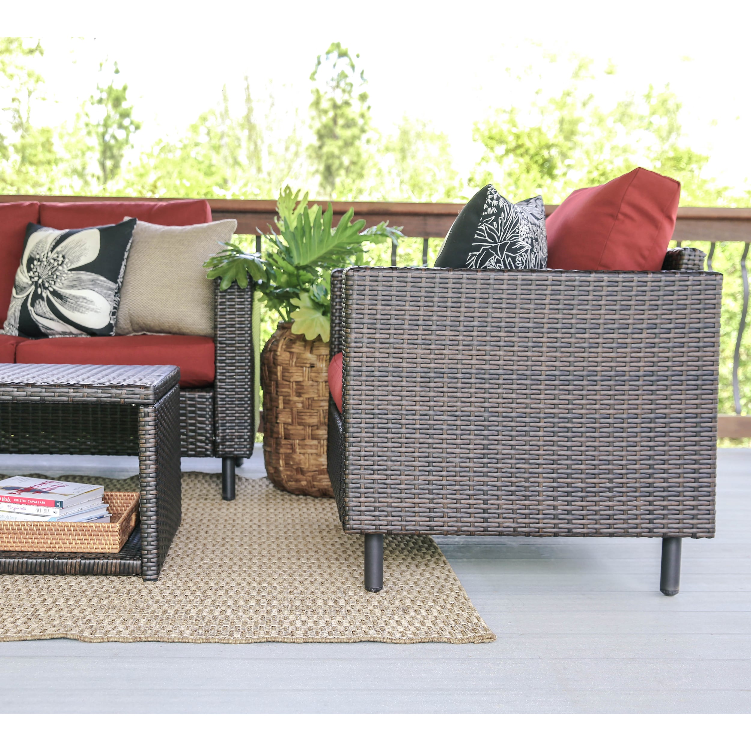 Leisure Made 104962-RED Patio-Conversation-Sets - View #2