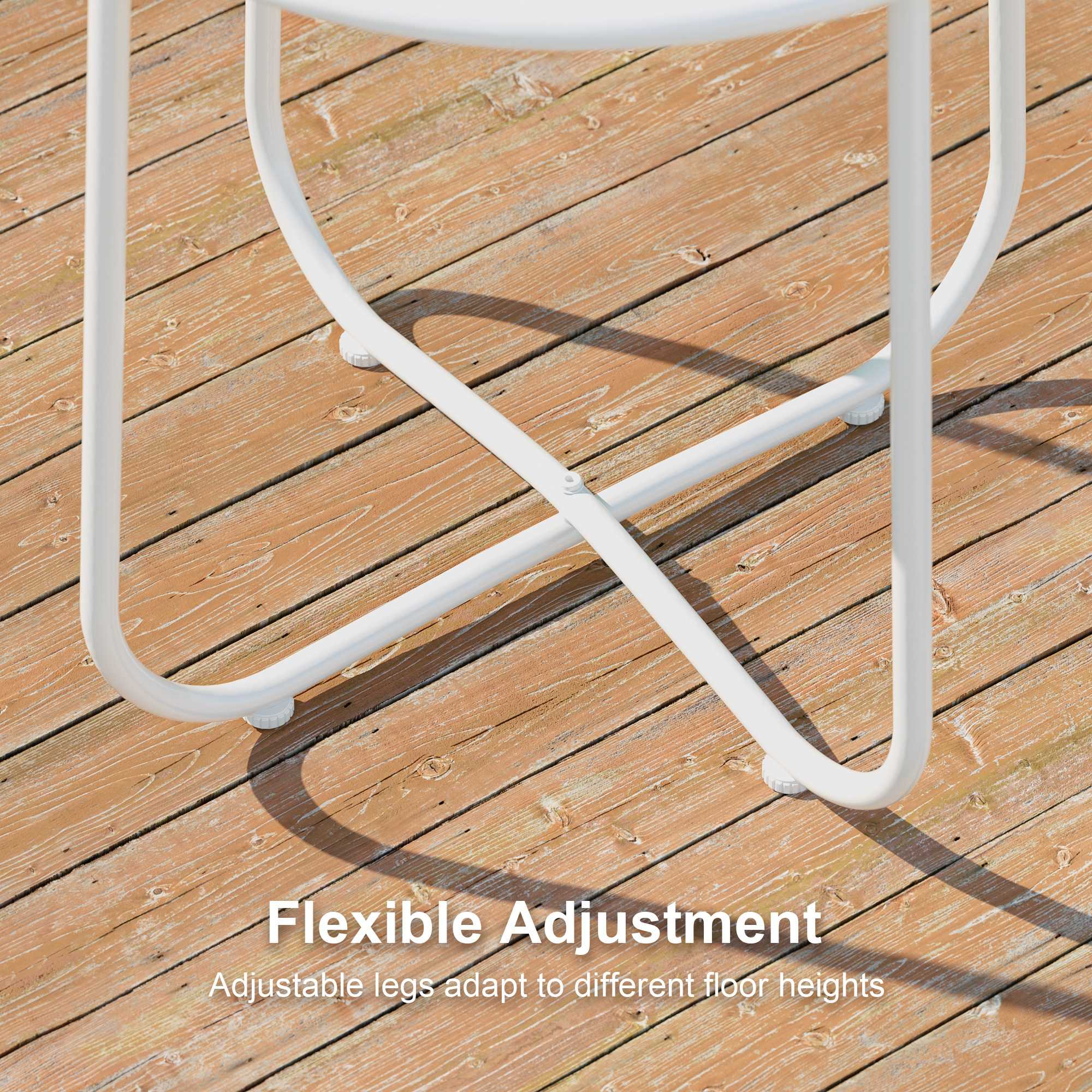 Aok Garden LWP-PT-46-WH Patio-Tables - View #4