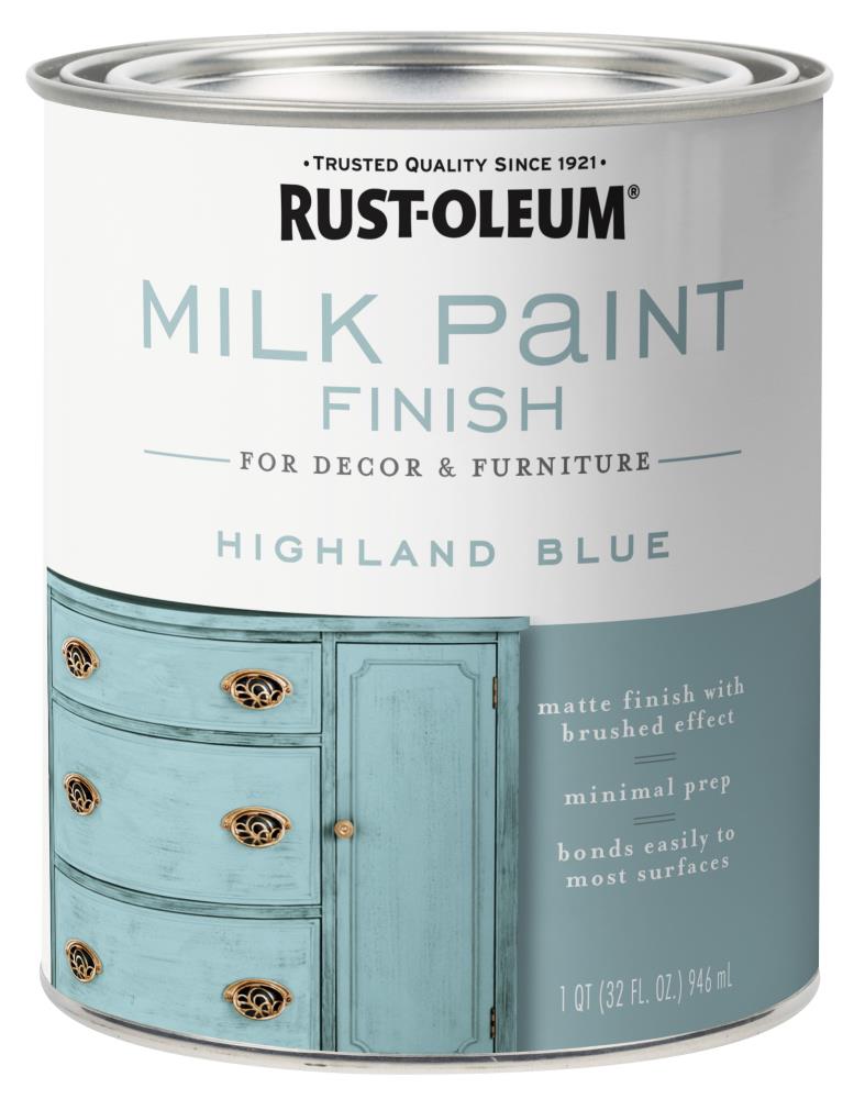 Real Milk Paint, Wood Paint for Furniture, Matte Paint for Cabinets, Walls,  Brick, and Stone, Water Based Organic, No VOC, Sky Blue, 1 Quart 