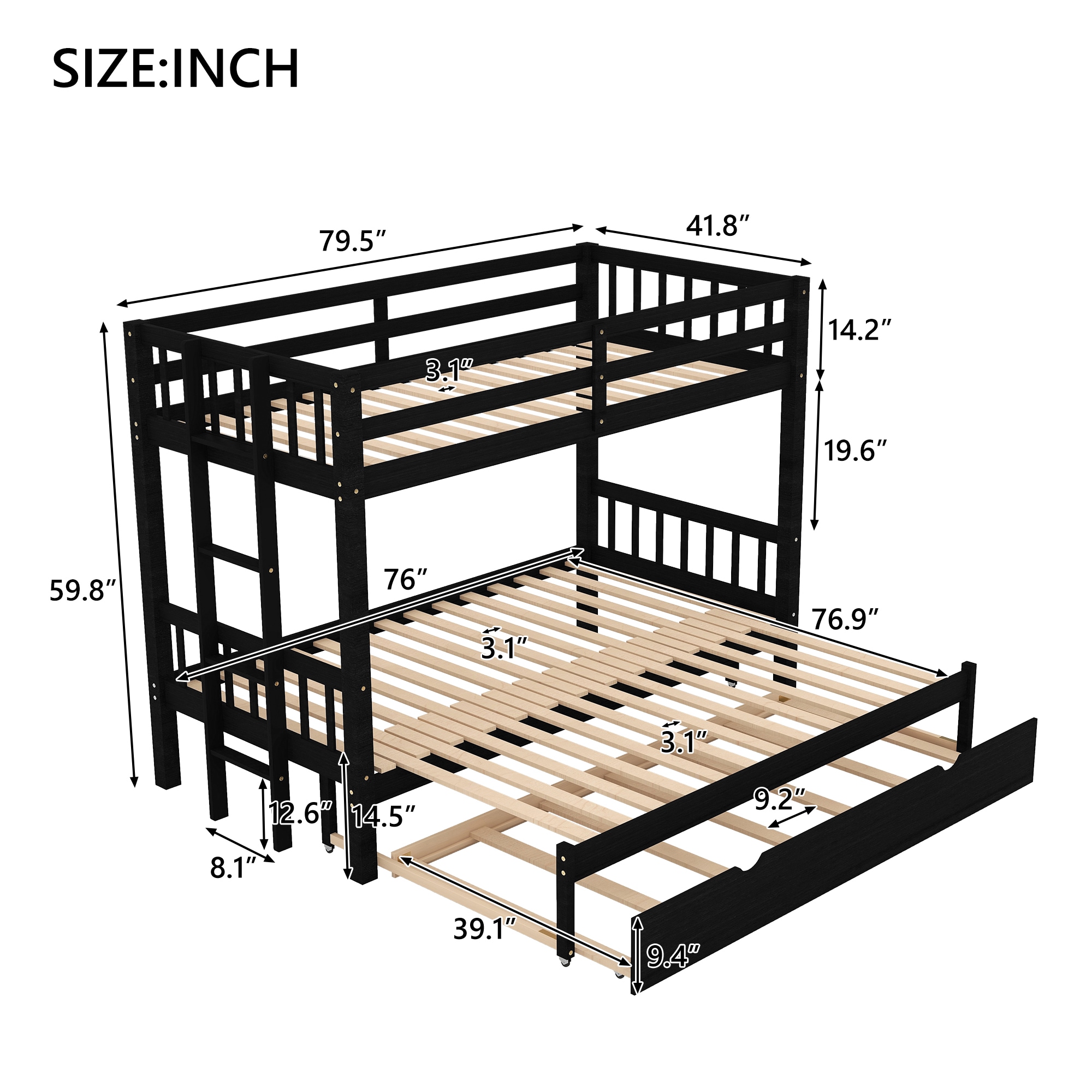 Qualler BKM0301P Bunk-Beds - View #9
