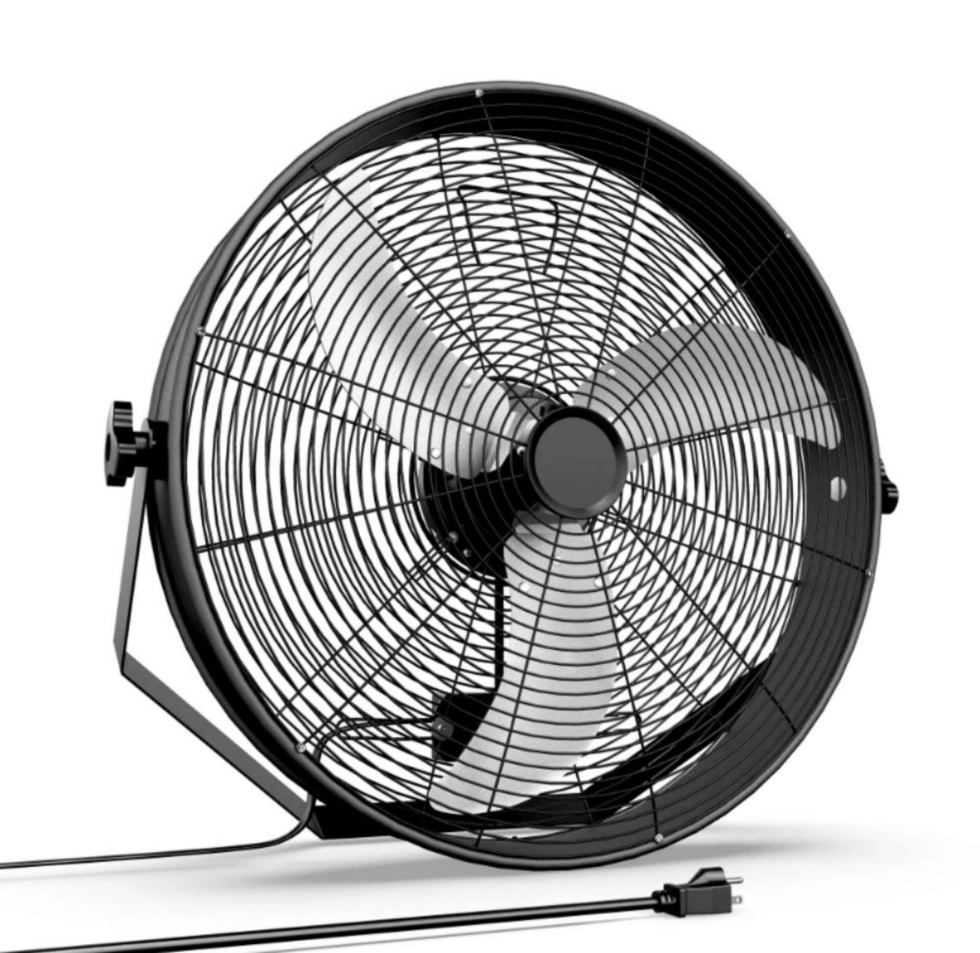 Siavonce FZ-D0102H7U776 18-in Oscillation Indoor Black Wall Mounted Fan