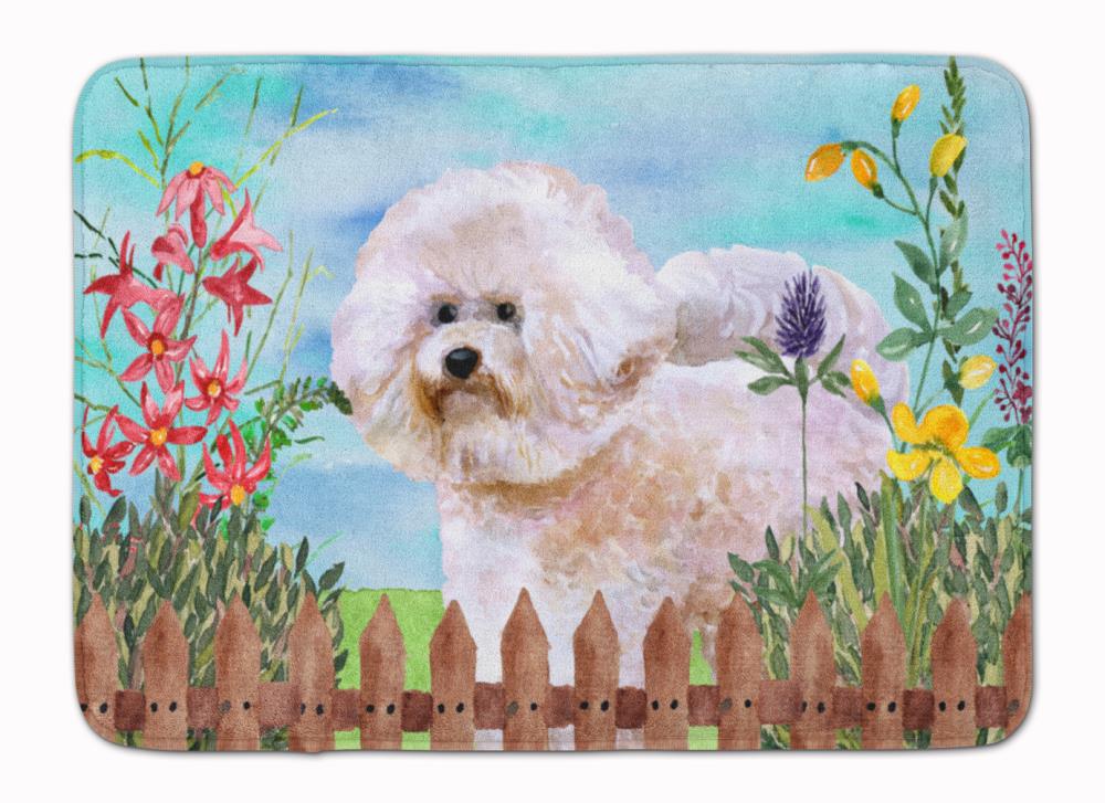 Caroline's Treasures CK1267RUG Springtime Dog 27-in x 19-in Multiple Colors/Finishes Microfiber Memory Foam Bath Mat