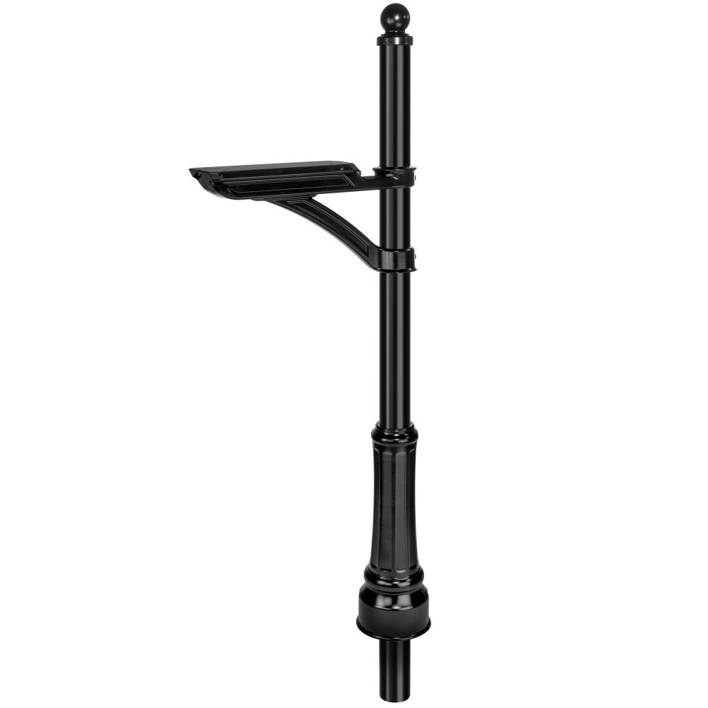 Architectural Mailboxes 7513B Black Steel Mount Mailbox Post