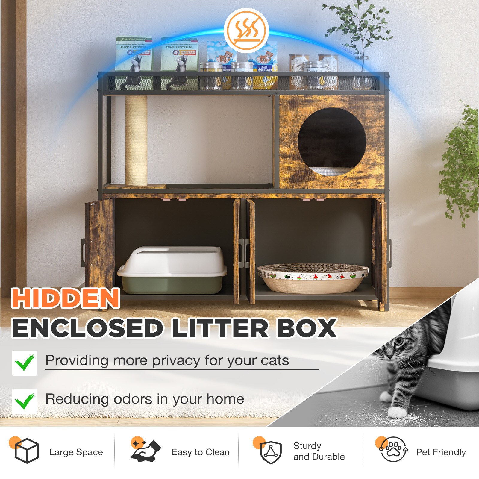 AECOJOY 12011MS-LS02 Litter-Boxes - View #3