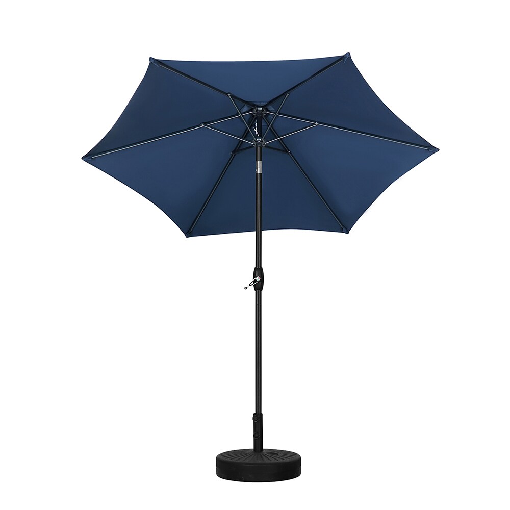 GDY 8.6ft Steel Hexagon Crank Garden Patio Umbrella in the Patio