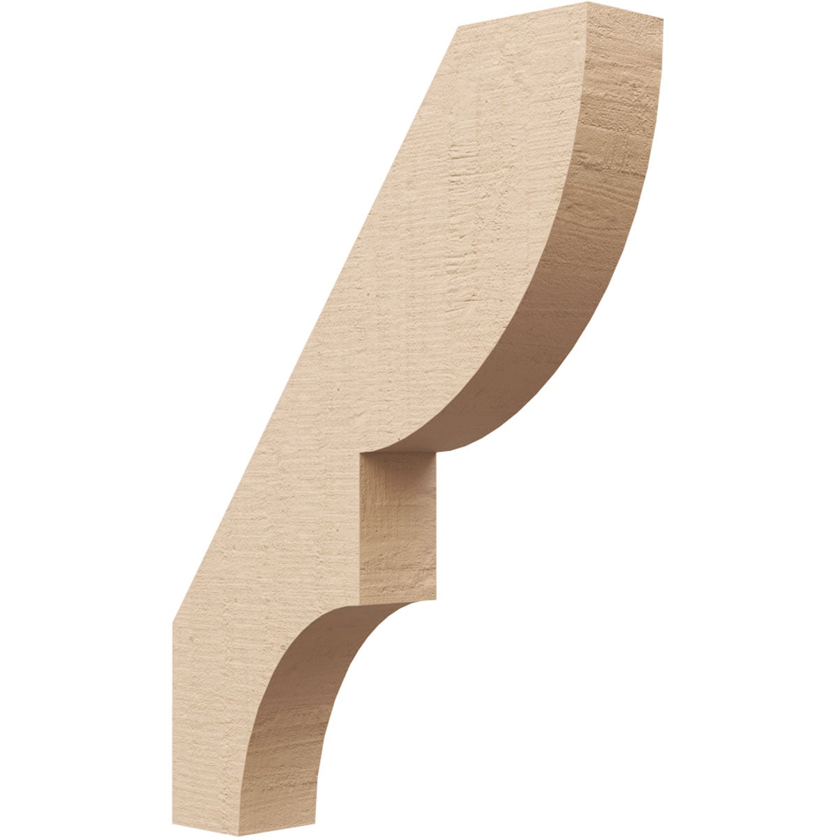Ekena Millwork BRCUR03X16X22RIDRCPR 3-in x 22-in x 16-in Primed Urethane Ridgewood Rough Cedar TimberThane Knee Brace