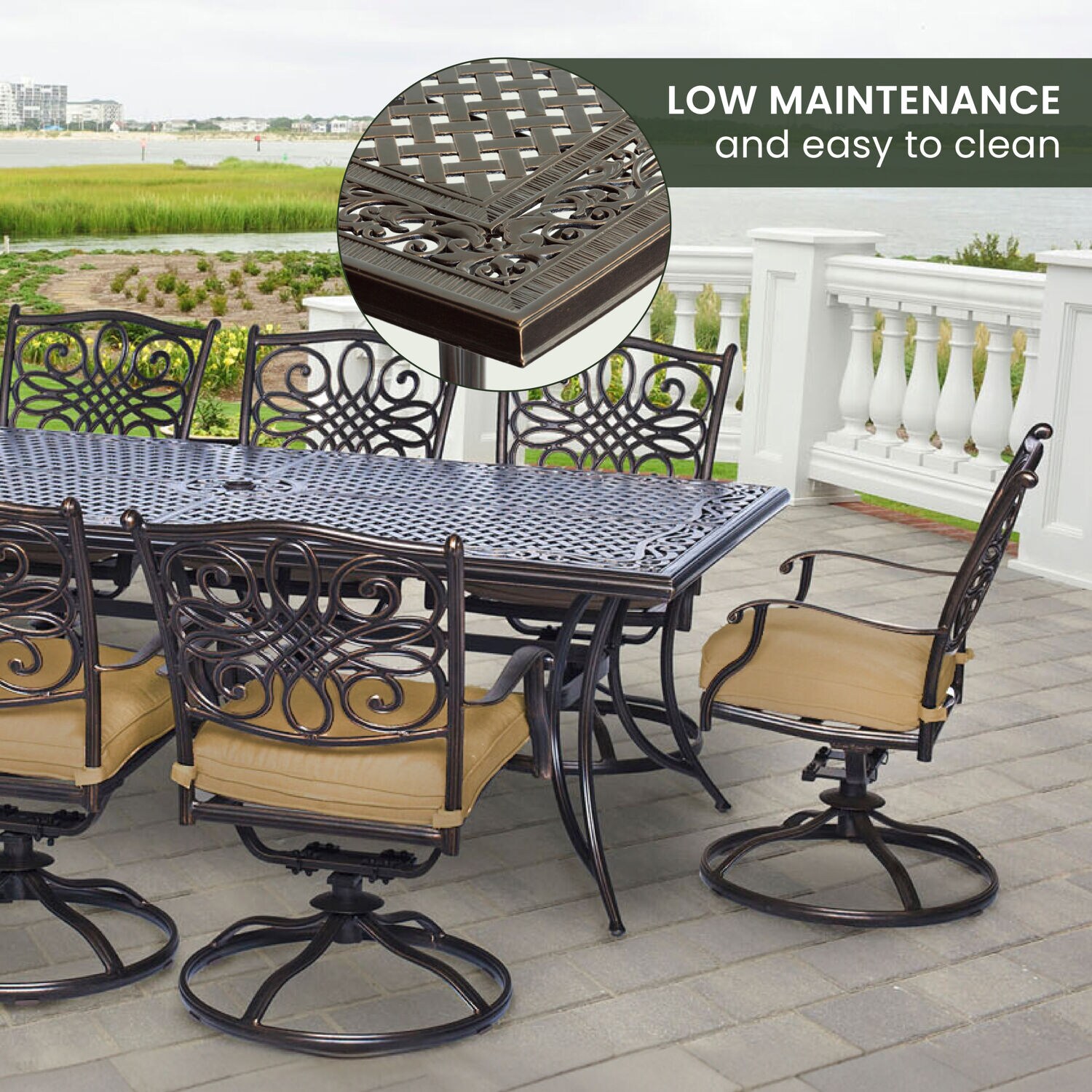 Hanover TRADDN9PCSW-8 Patio-Dining-Sets - View #7