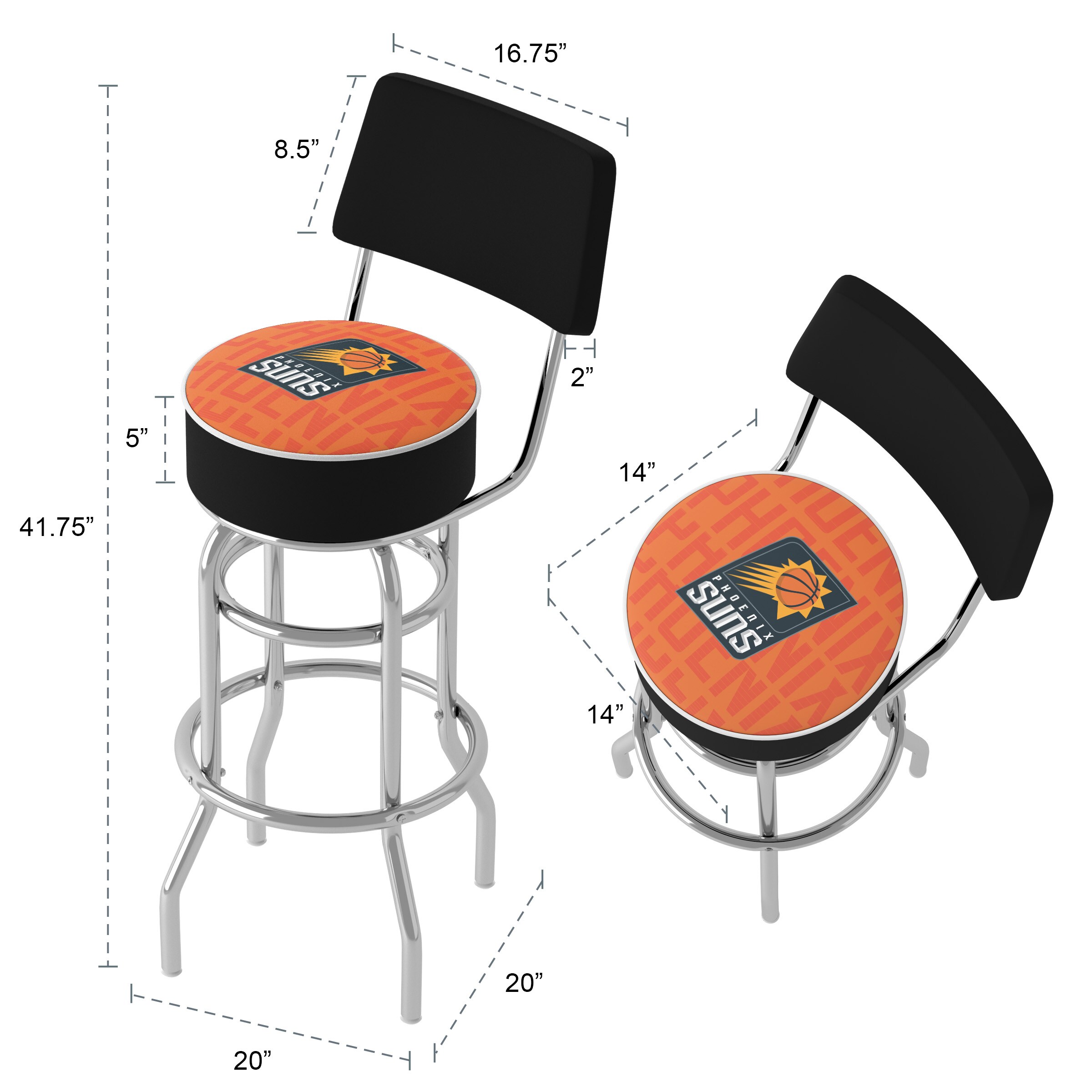 Trademark Gameroom NBA1100-PS3-TWN stools - View #6