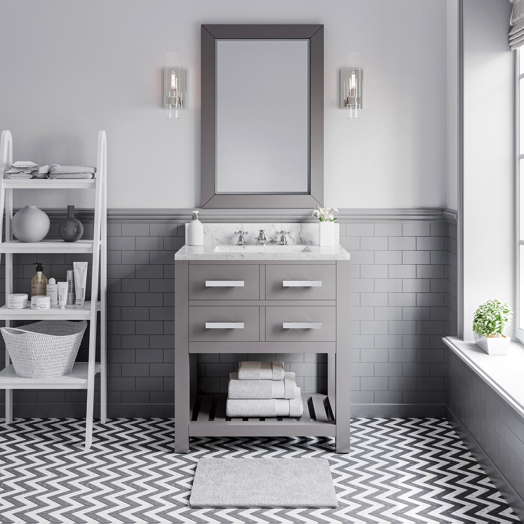 Sedona Grey Bathroom Trash Can + Reviews