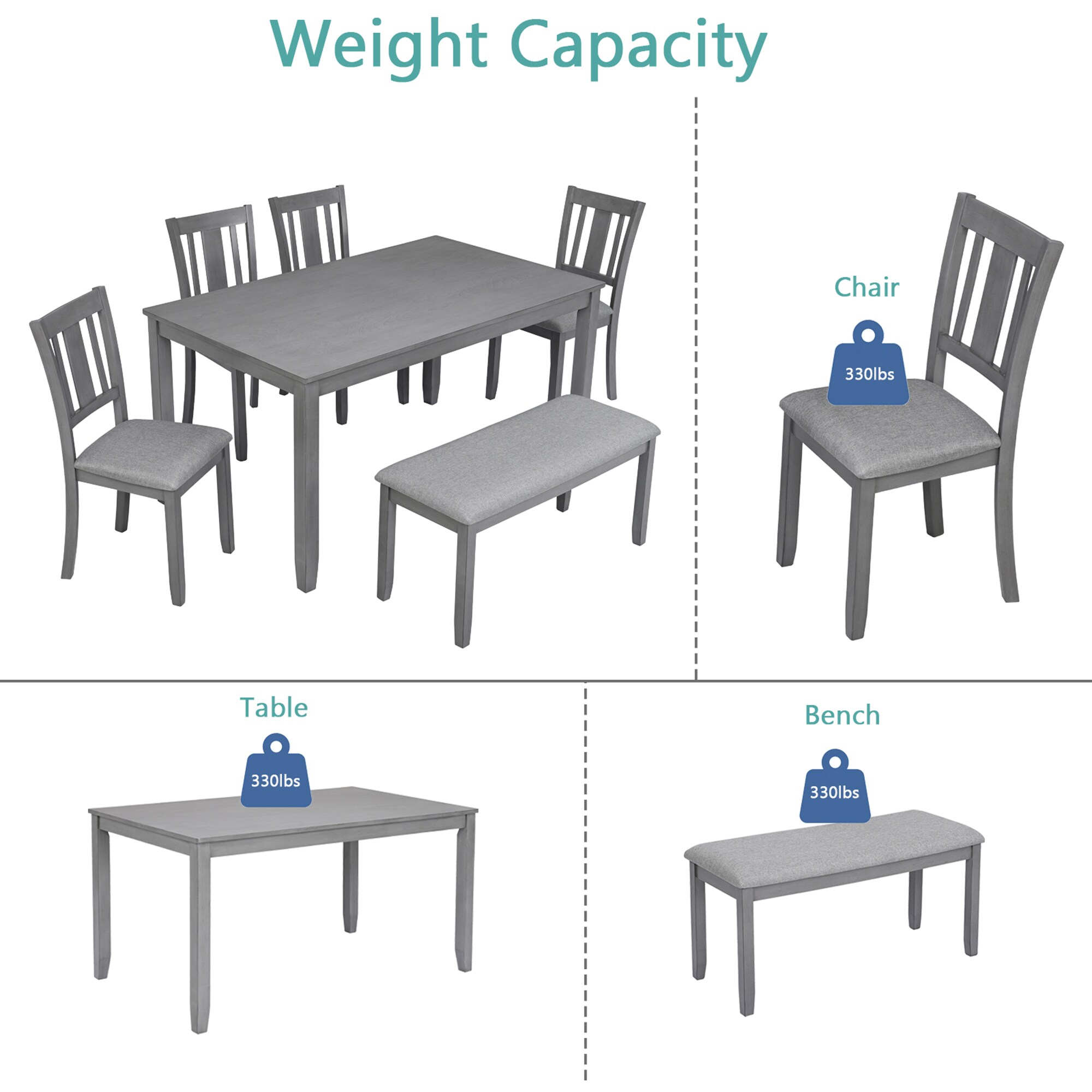 SINOFURN SYA330114WT Dining-Sets - View #5