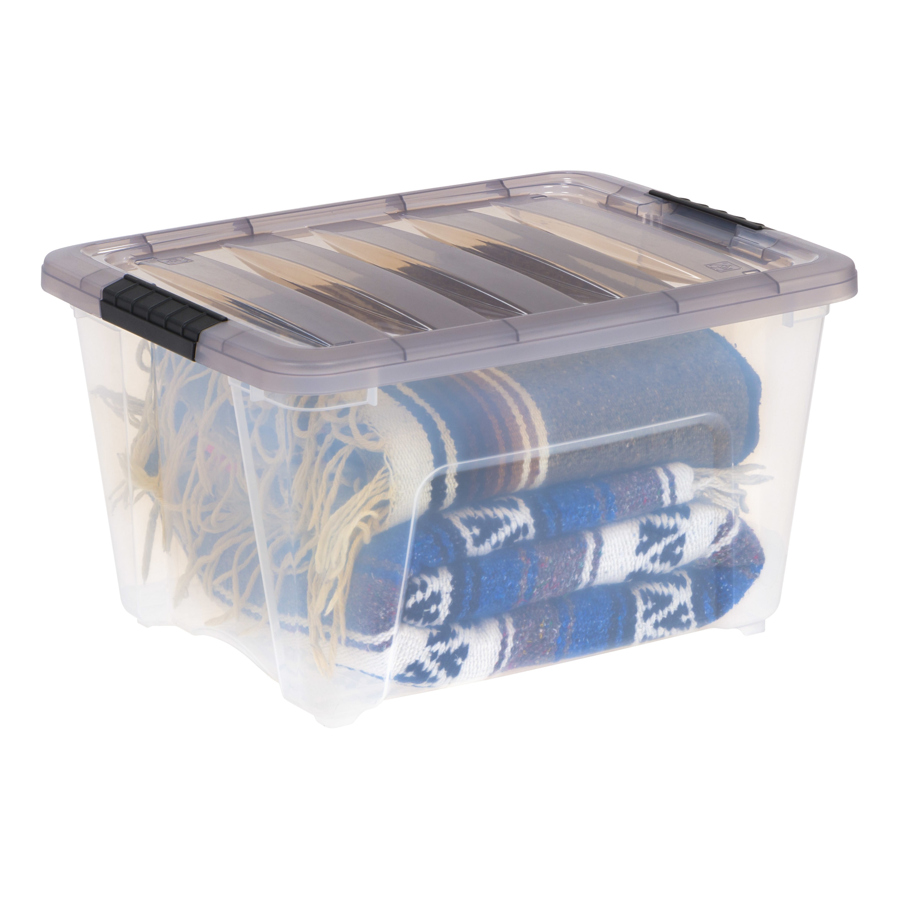 Iris 64 Quart Modular Storage Box, 8 Pack, Blue