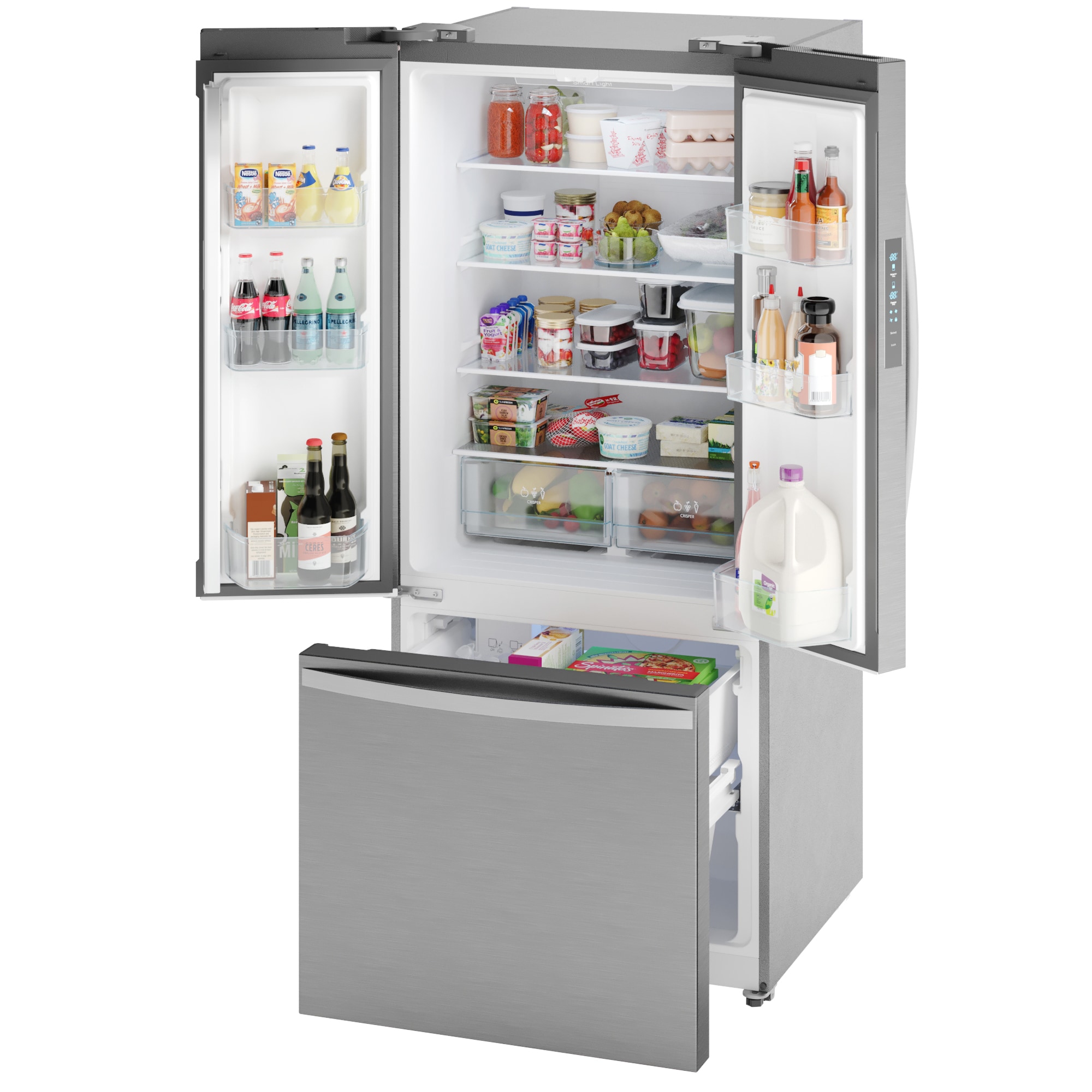 Kenmore Counter-depth 17.5-cu ft French Door Refrigerator with Ice ...