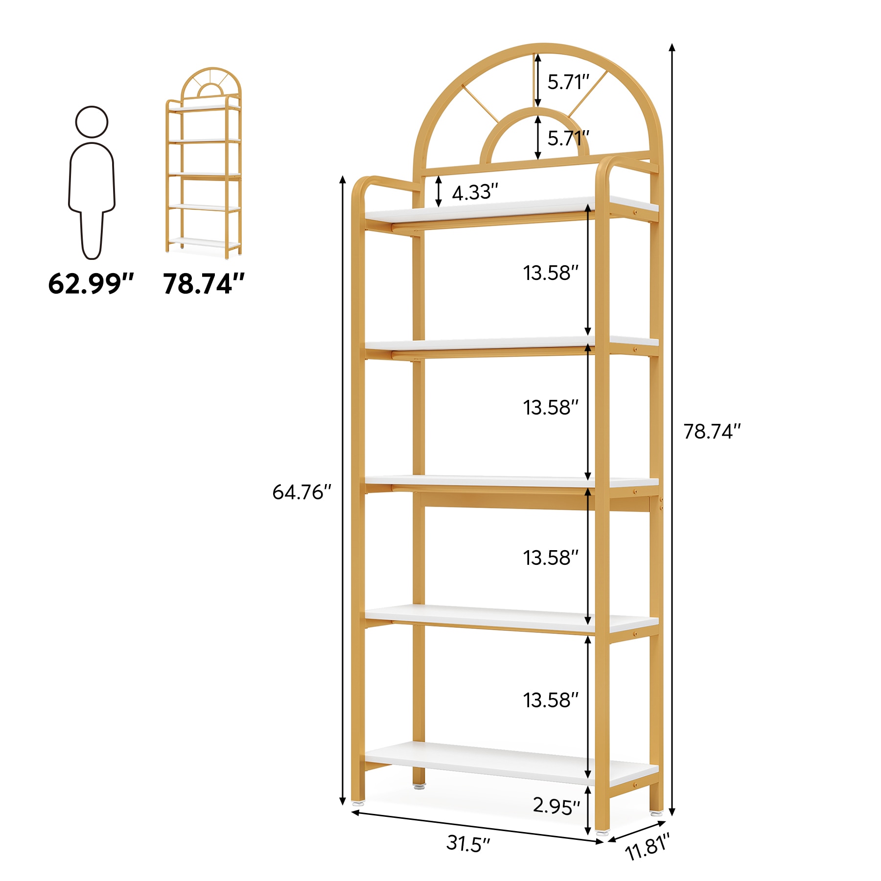 Tribesigns HOGA-J0143 bookcases - View #10