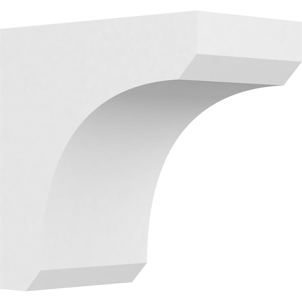 Ekena Millwork CORP03X06X06LGY 3-in x 6-in x 6-in Standard legacy Unfinished White PVC Paintable Corbel