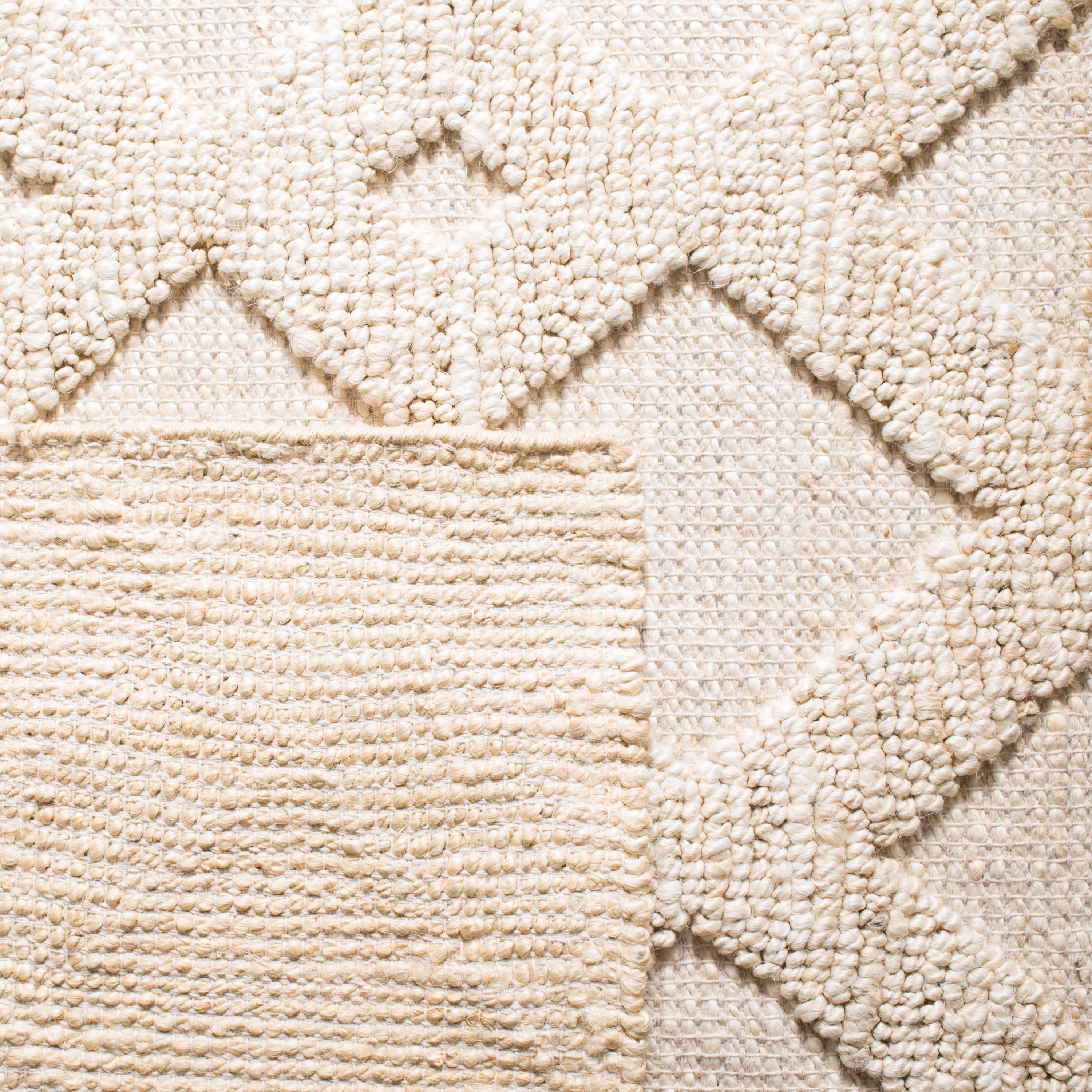 Ivory Cotton Hand-Knotted Non-Slip Area Rug - 27"x7"