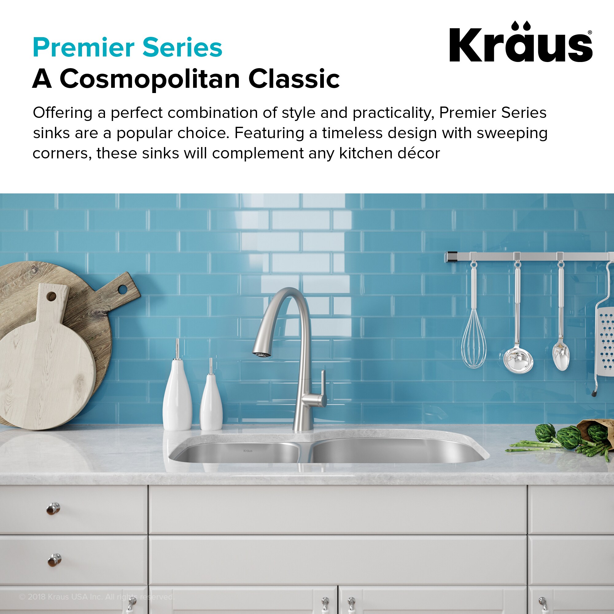 Kraus 32-inch Satin Stainless Steel Undermount Double Bowl Kitchen Sink