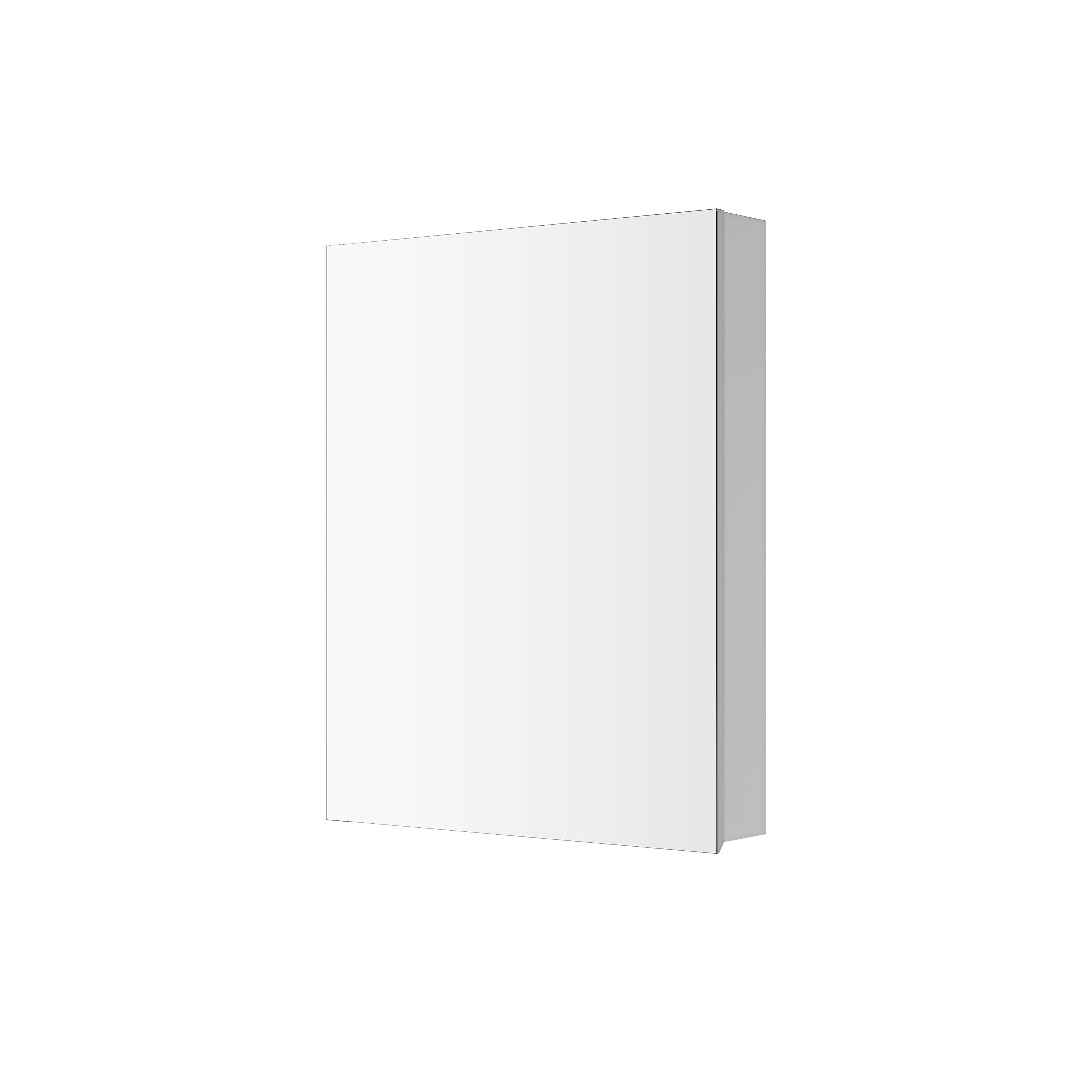 Tahanbath 24 Inches W x 30 Inches H Surface Frameless Mirror Medicine Cabinet Beveled Mirror Edges Bathroom Medicine Cabinet Left opening door