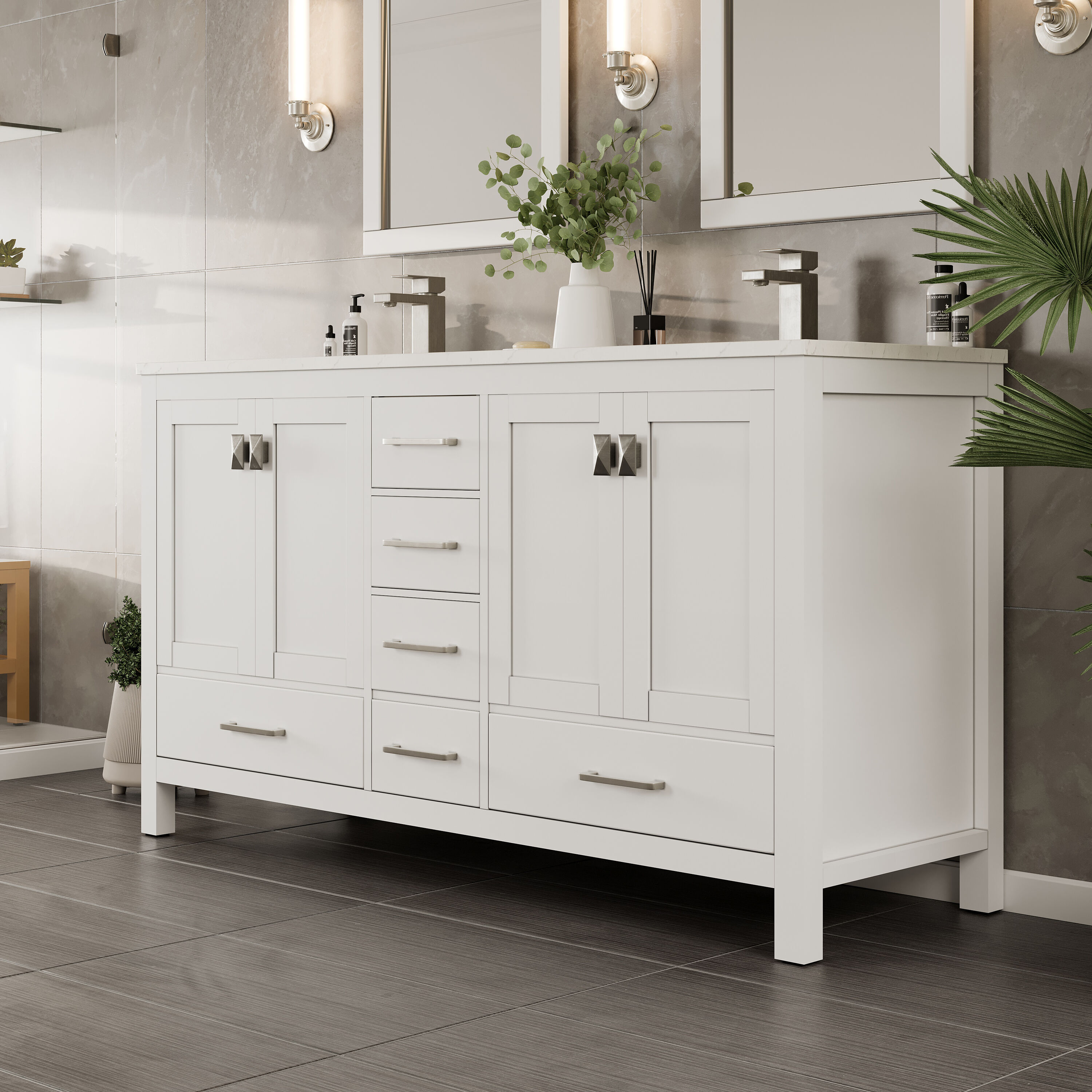 Eviva TVN414-60X18WH Bath-Vanity-Combo - View #2