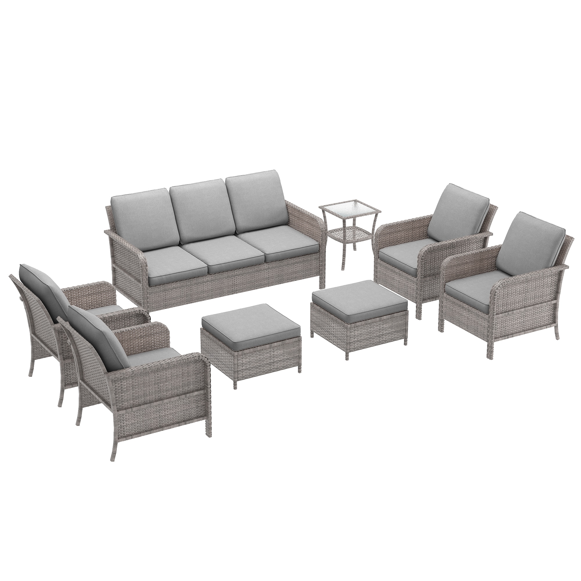 Sonkuki SD-PS-155HGY-S2T2 Patio-Conversation-Sets - View #2
