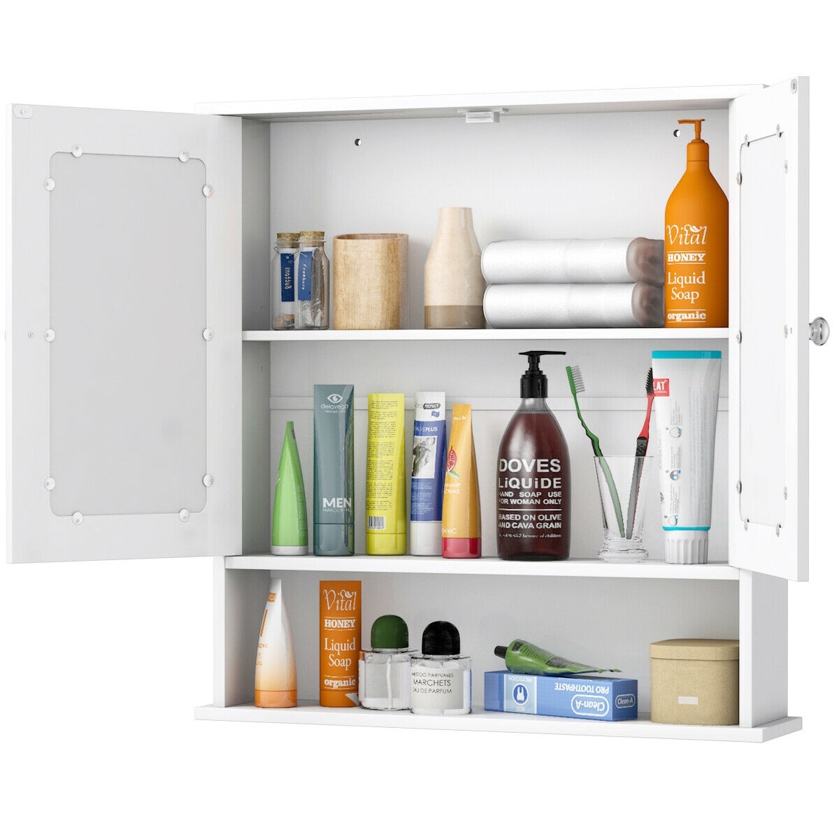 WELLFOR BA-HGY-7396WH Bathroom-Medicine-Cabinets - View #8