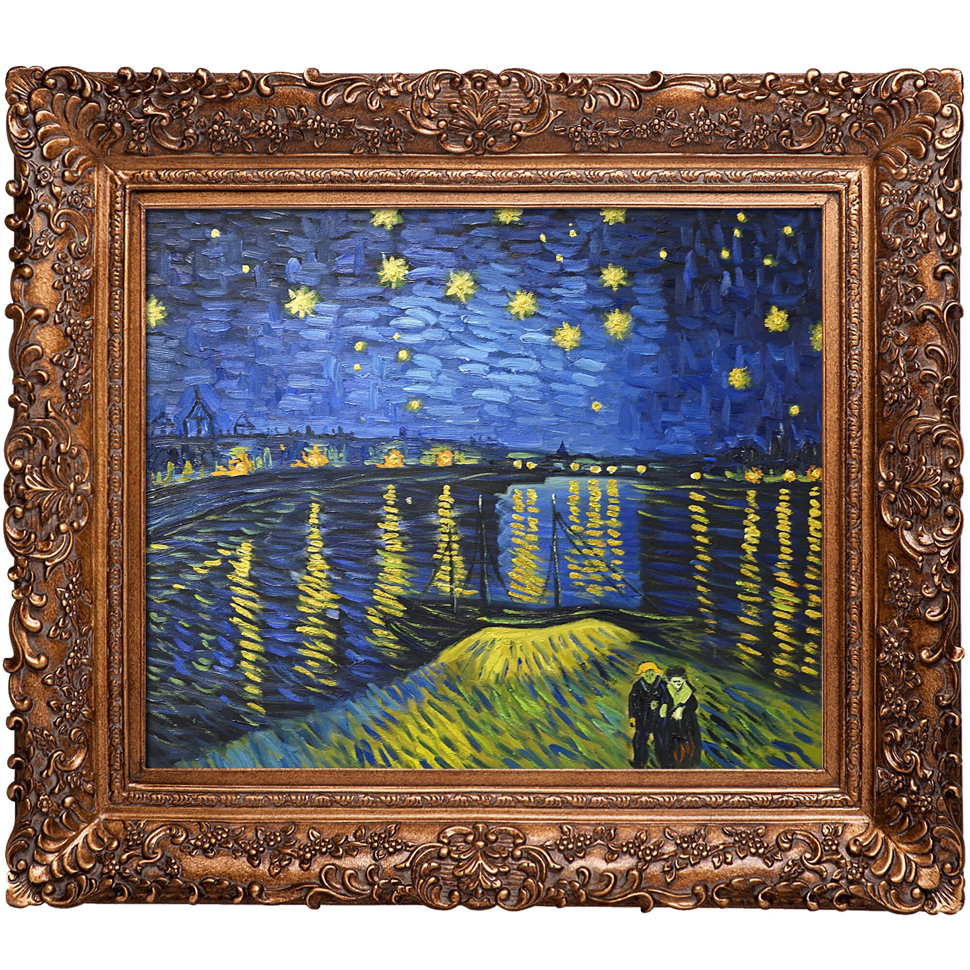 Starry Night Over The Rhone By Vincent Van Gogh Canvas Oil Painting Wall Picture 