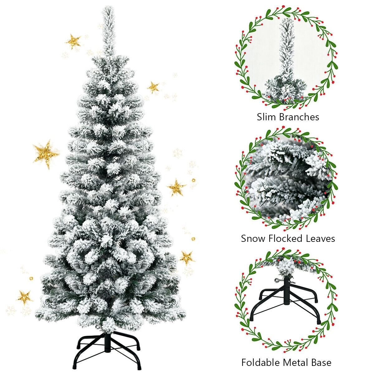 WELLFOR CM-HGY-23540US Artificial-Christmas-Trees - View #6